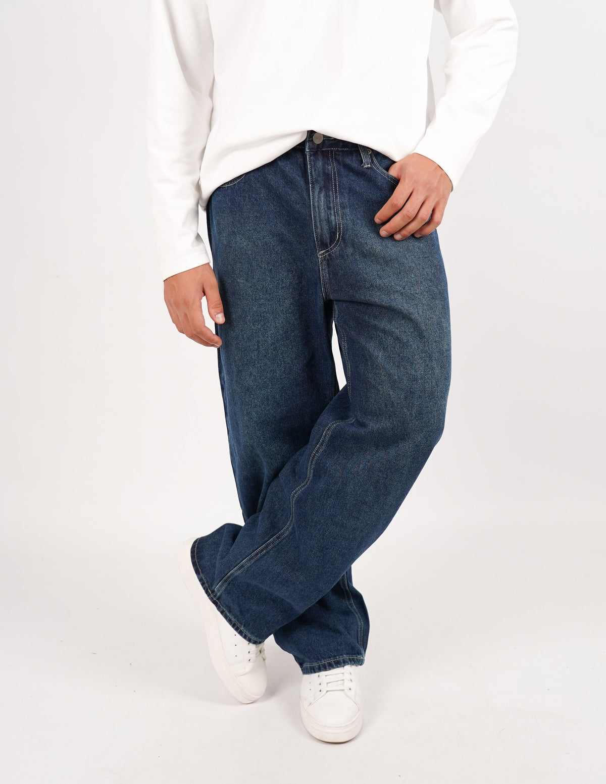 JEANS BAGGY TINTA UNITA