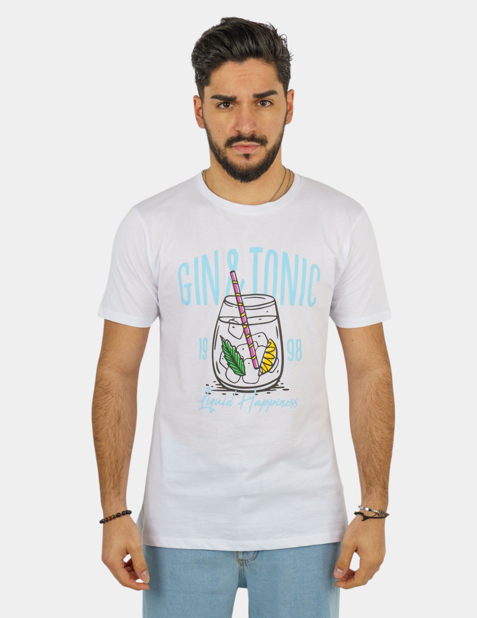 t-shirt in cotone con stampa