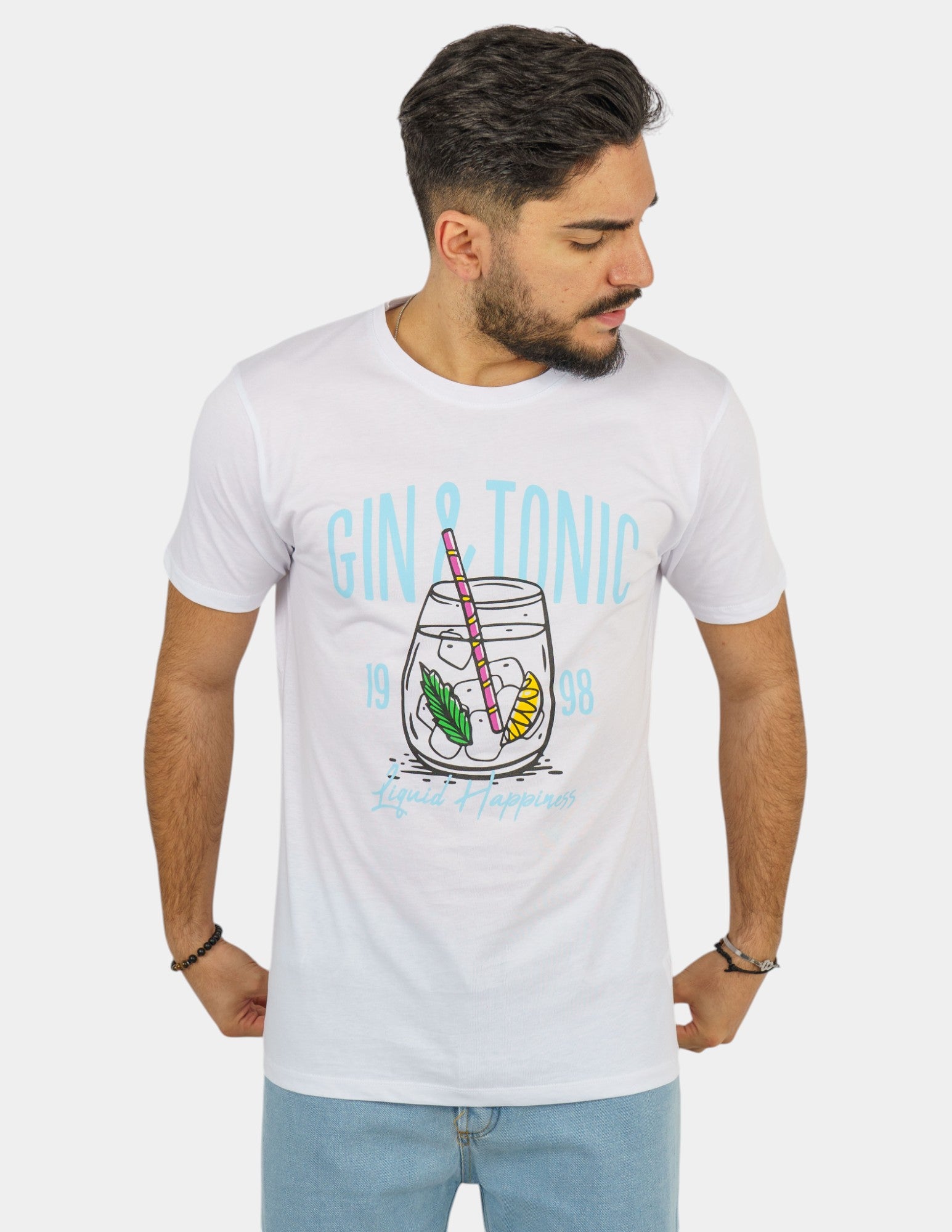 t-shirt in cotone con stampa