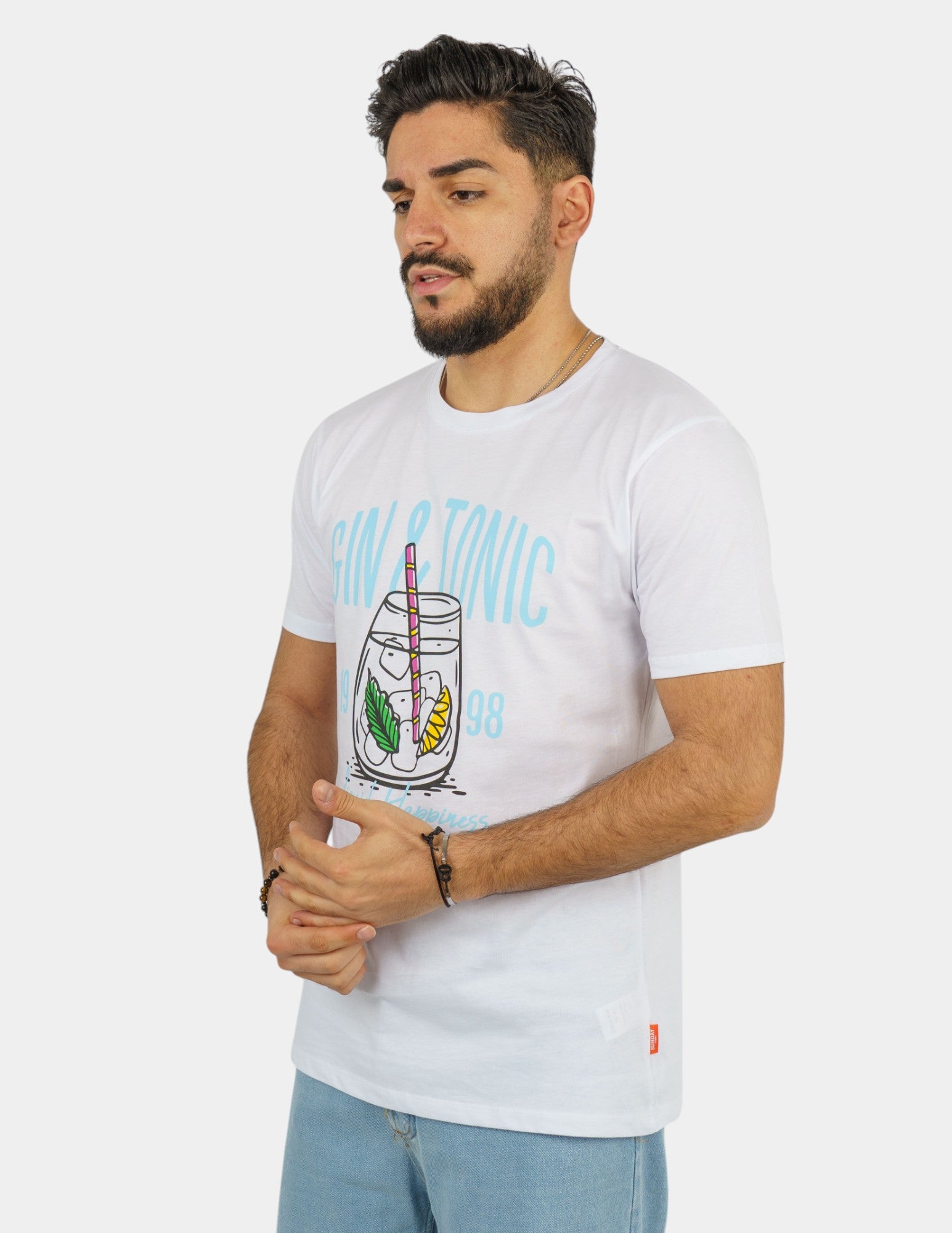 t-shirt in cotone con stampa