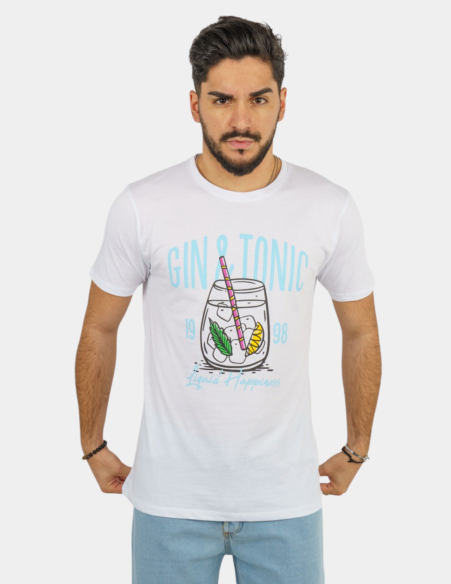 t-shirt in cotone con stampa
