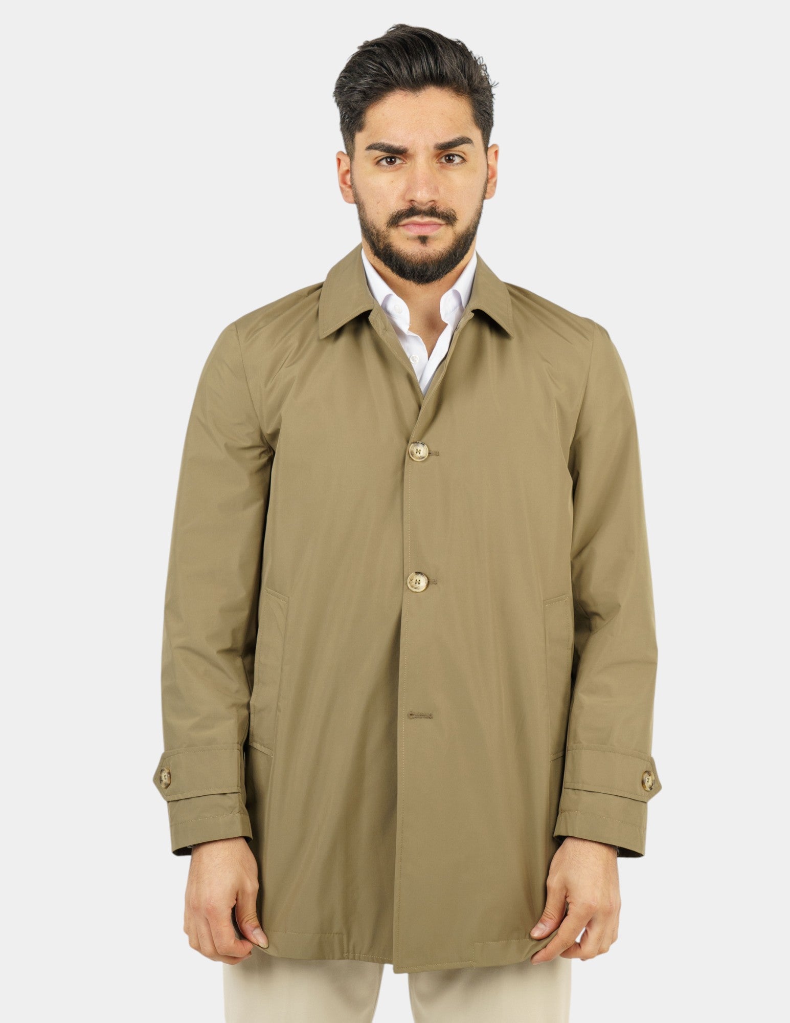 trench manica lunga leggero