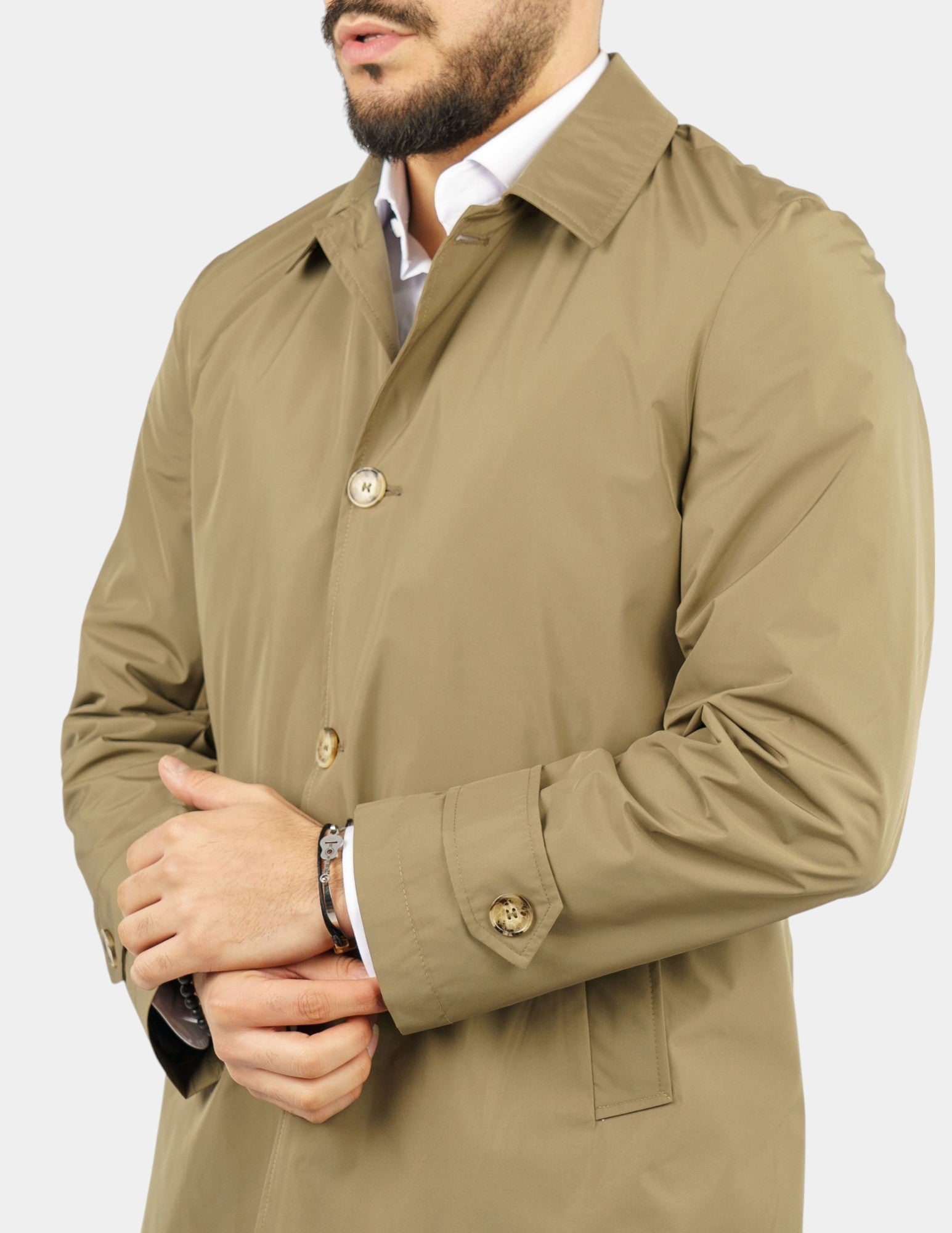 trench manica lunga leggero