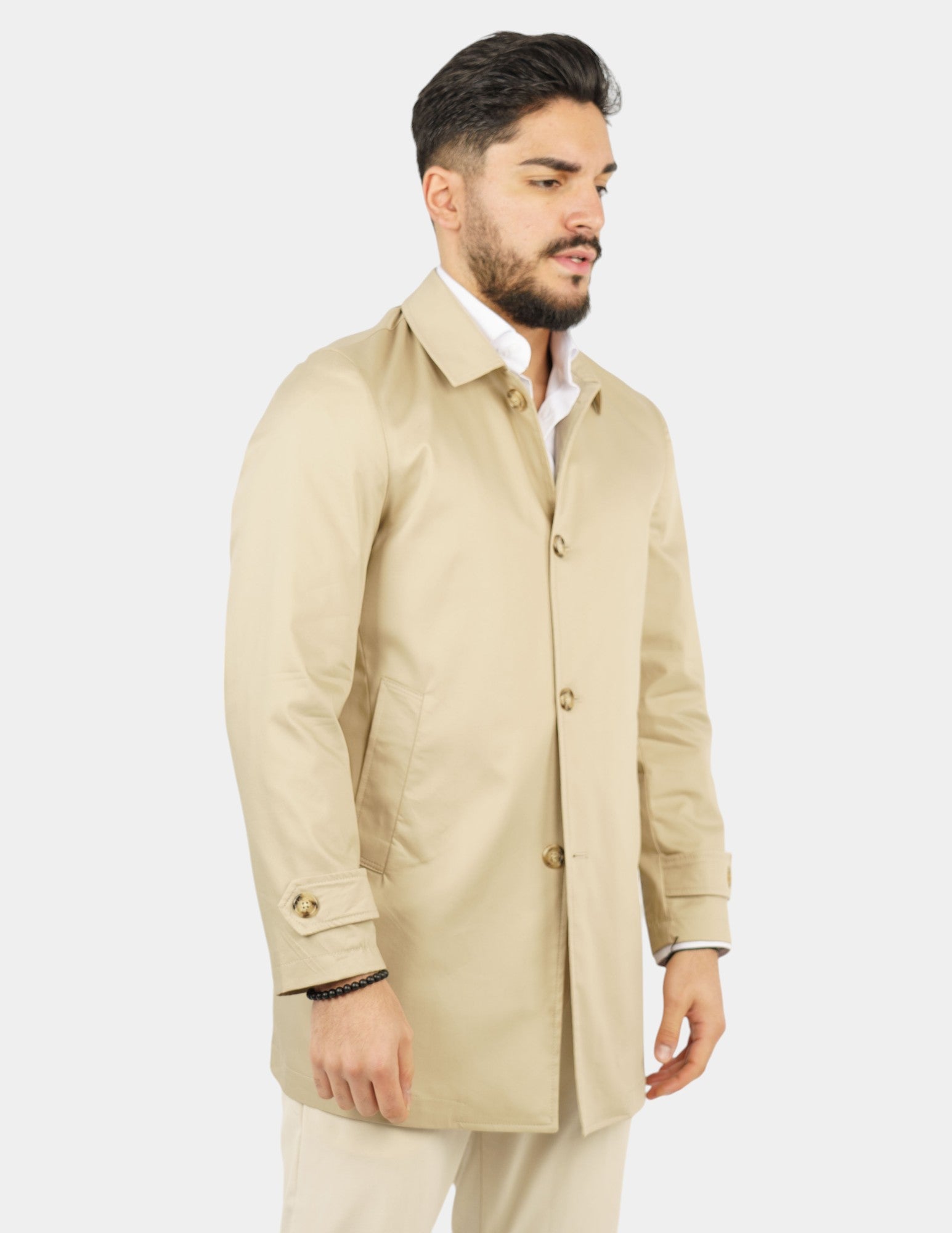 trench manica lunga leggero