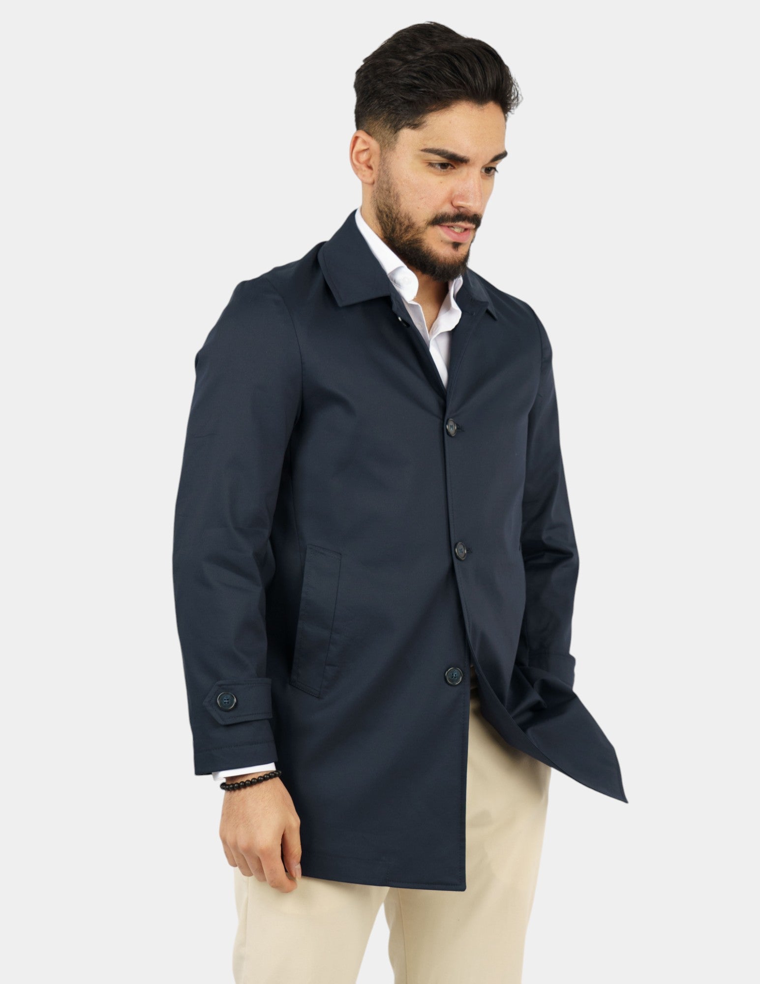 trench manica lunga leggero