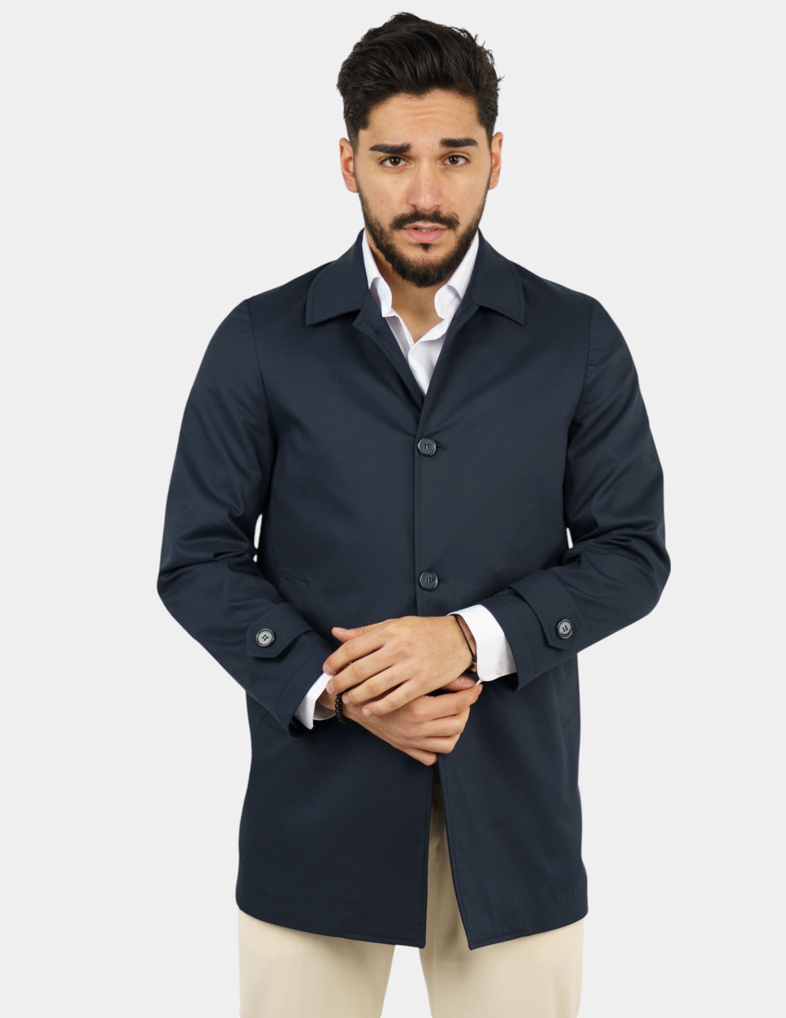 trench manica lunga leggero