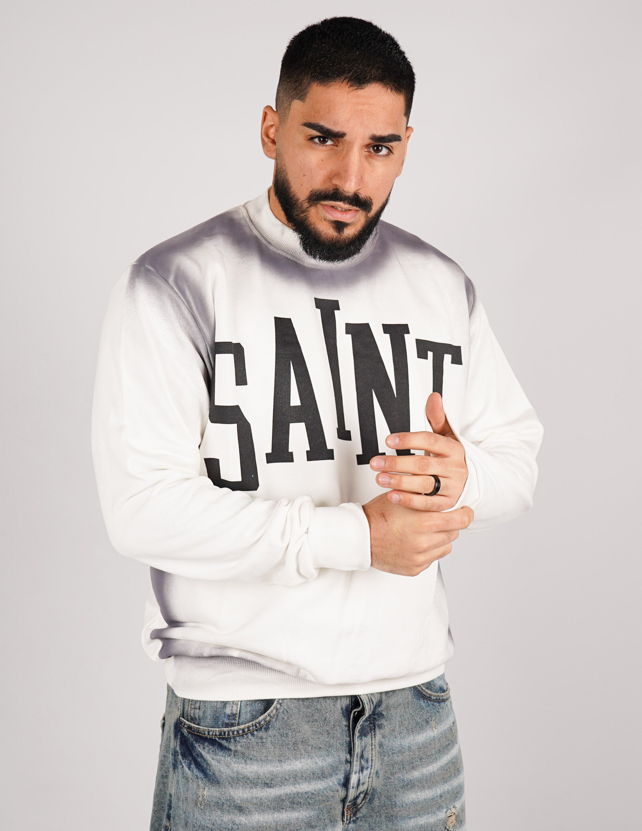 FELPA GIROCOLLO SLAVATA "SAINT"