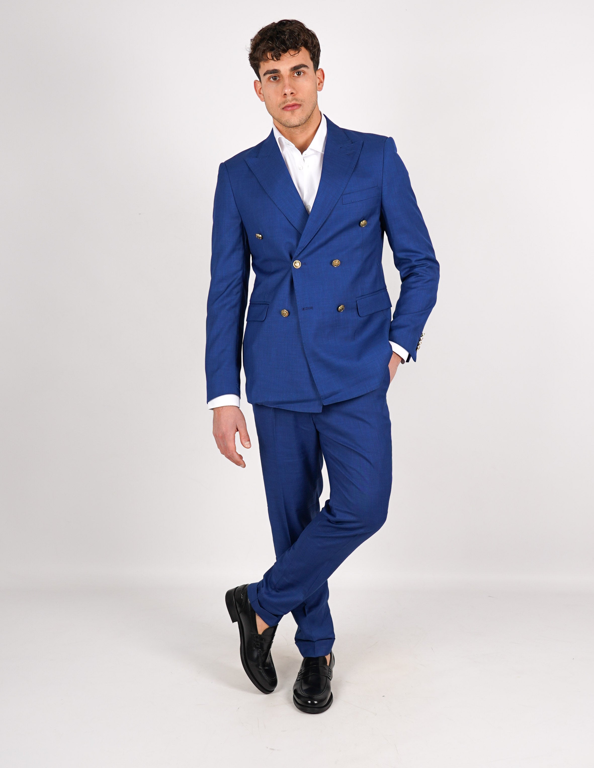 ABITO UOMO ELEGANTE con bottoni a contrasto