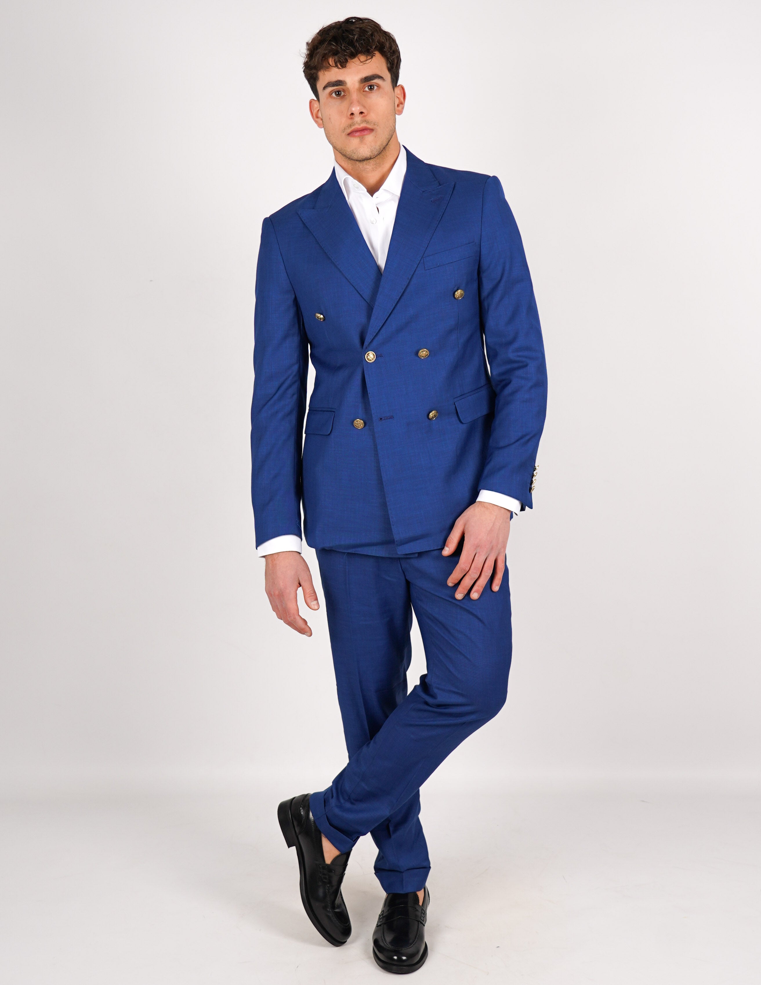 ABITO UOMO ELEGANTE con bottoni a contrasto
