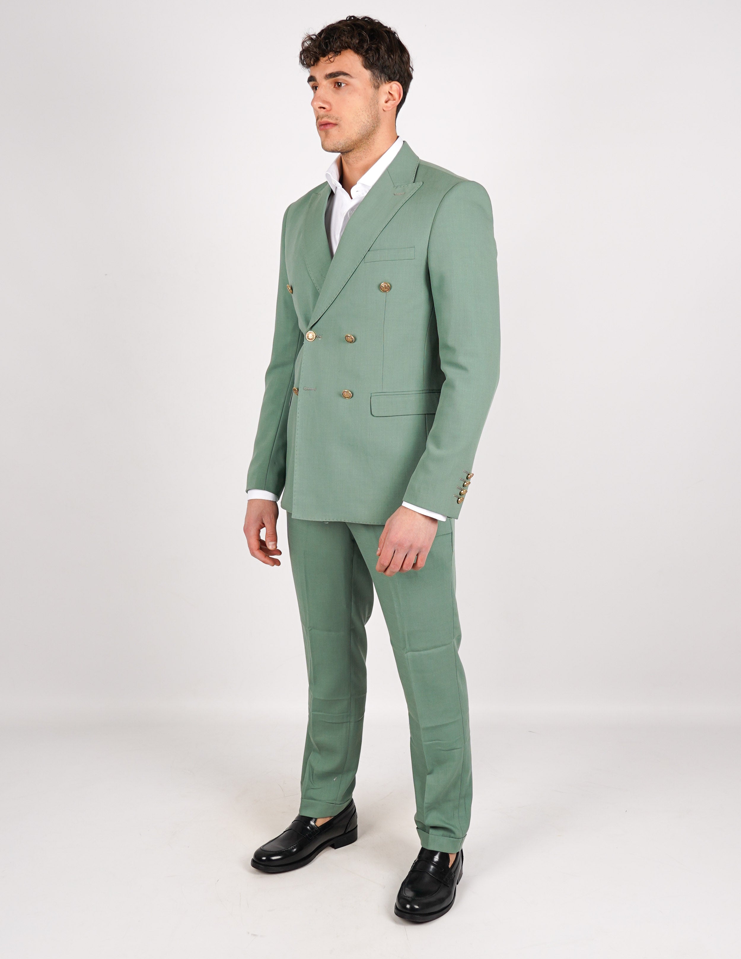 ABITO UOMO ELEGANTE con bottoni a contrasto