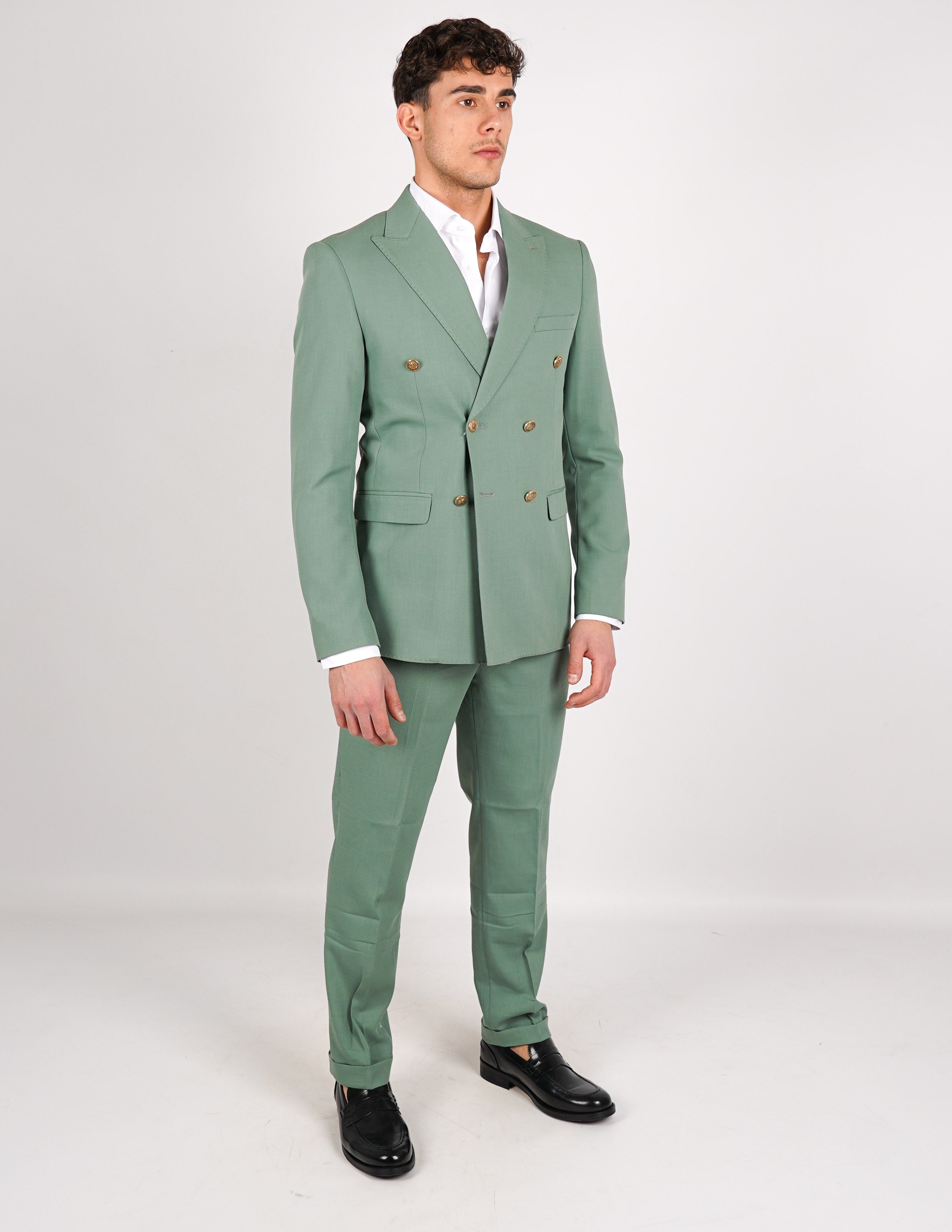 ABITO UOMO ELEGANTE con bottoni a contrasto