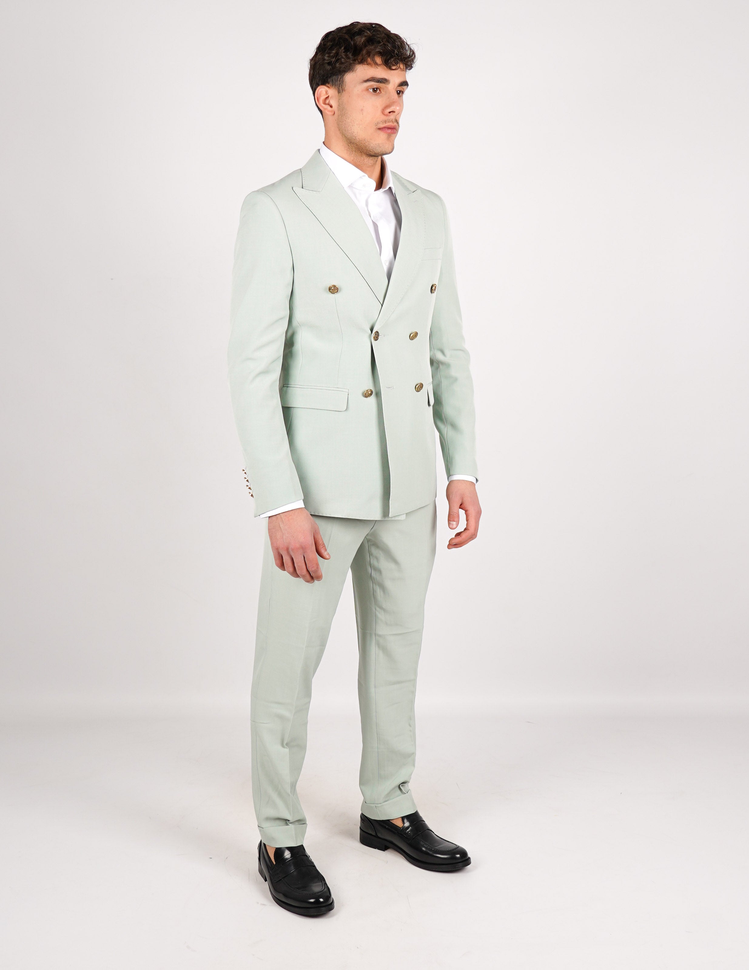 ABITO UOMO ELEGANTE con bottoni a contrasto