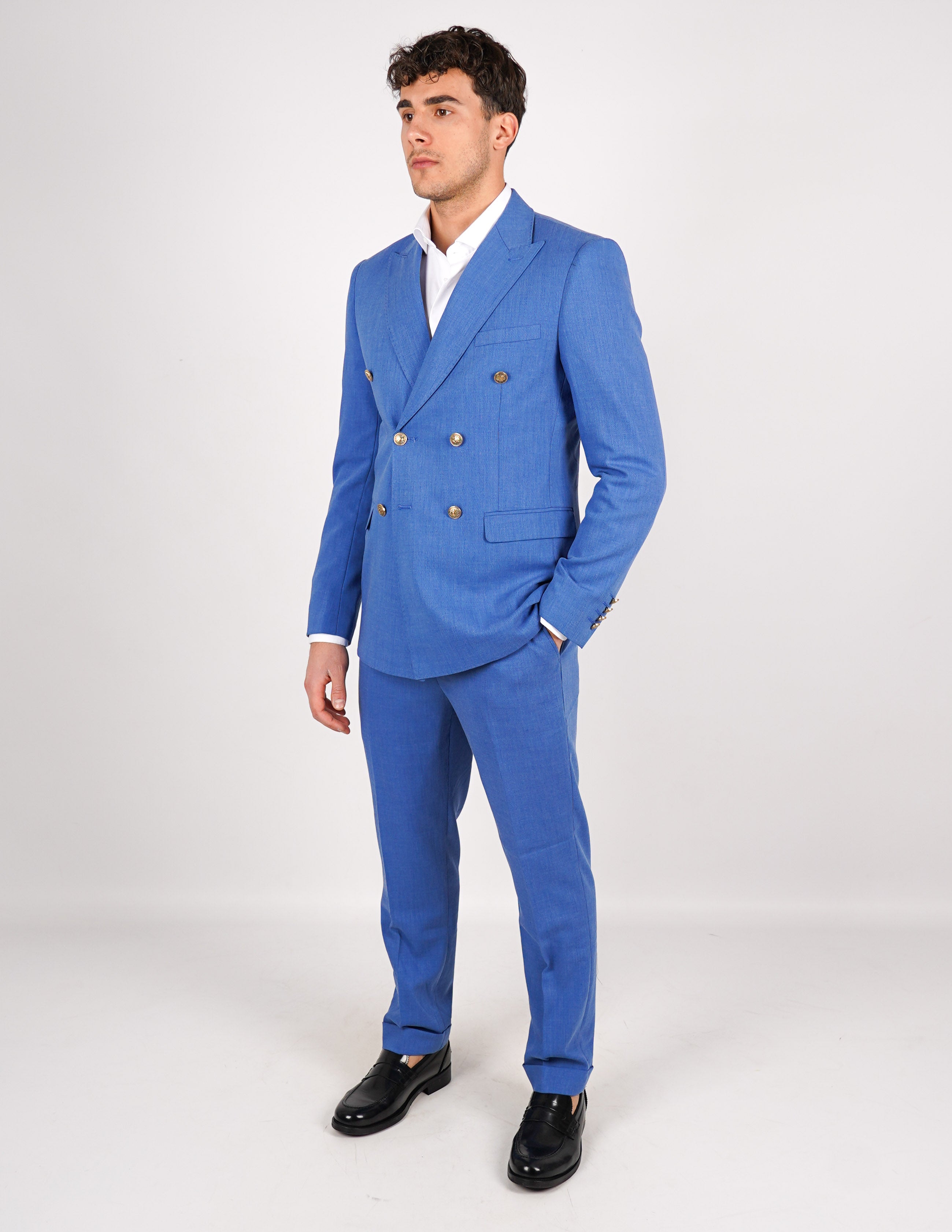ABITO UOMO ELEGANTE con bottoni a contrasto