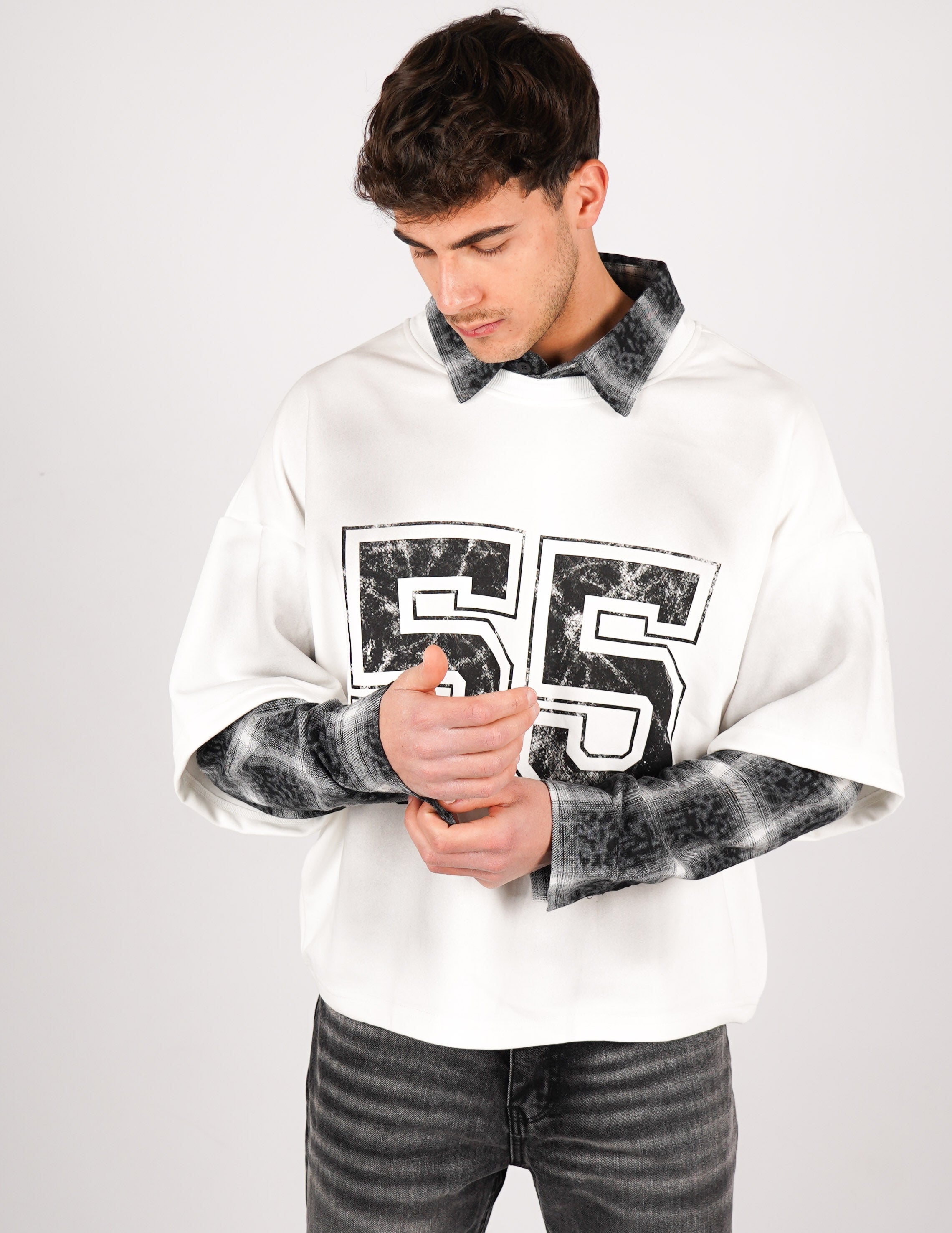 MAGLIETTA MANICA LUNGA CON CAMICIA