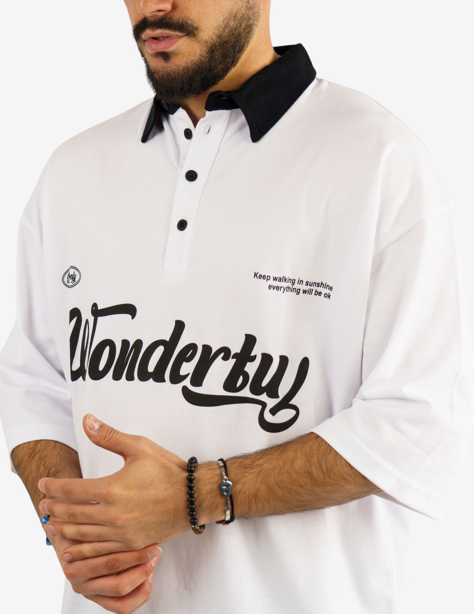 polo over con stampa