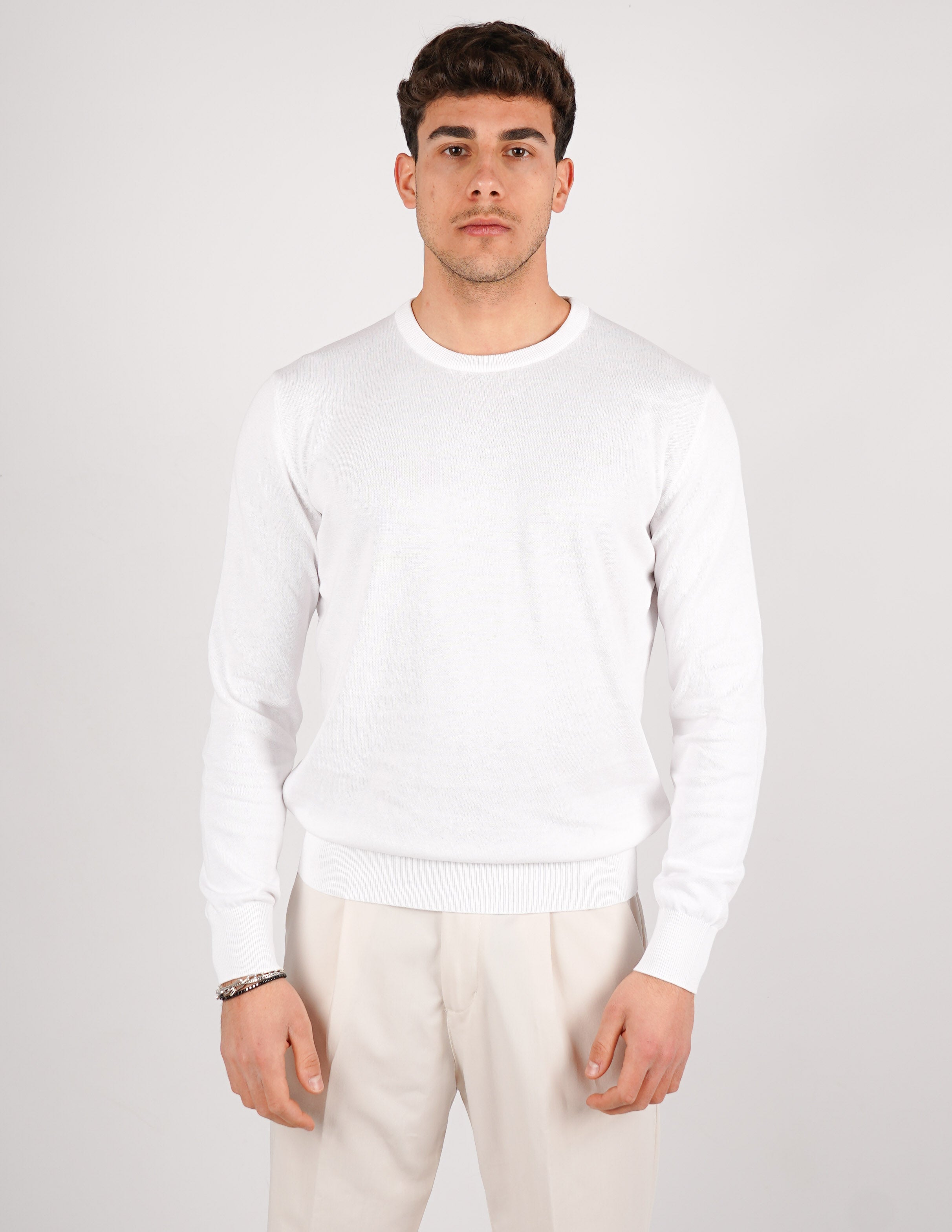 maglia in cotone girocollo