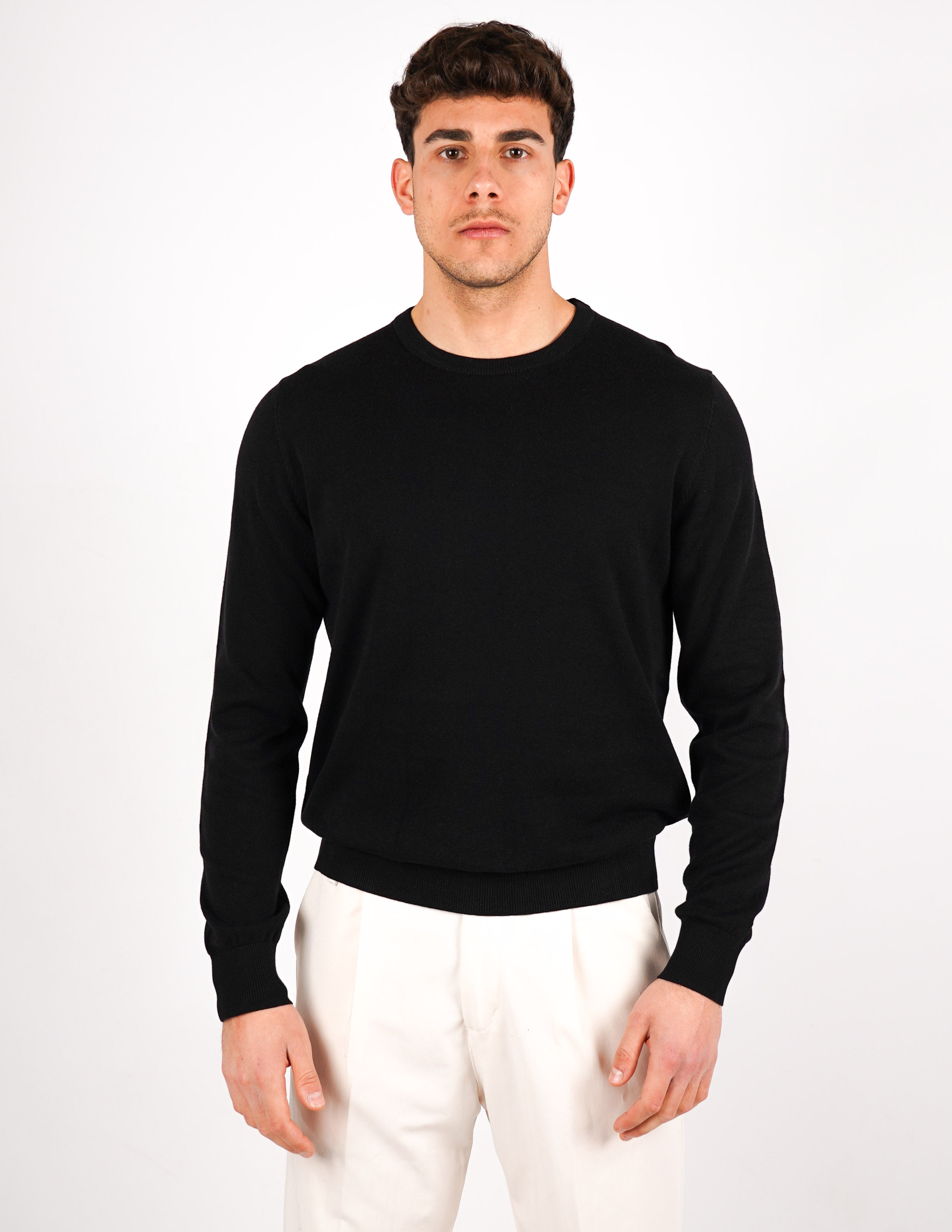maglia in cotone girocollo