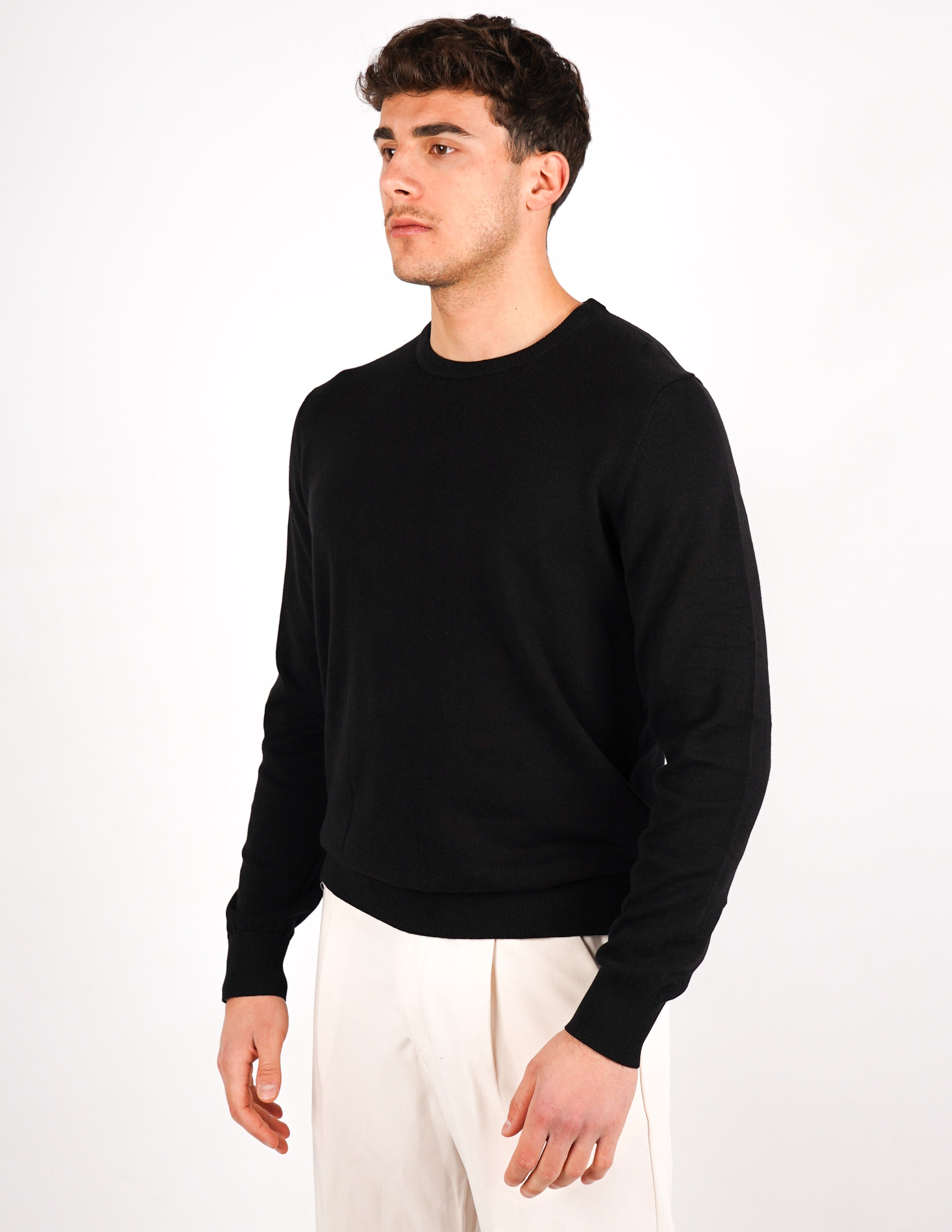 maglia in cotone girocollo