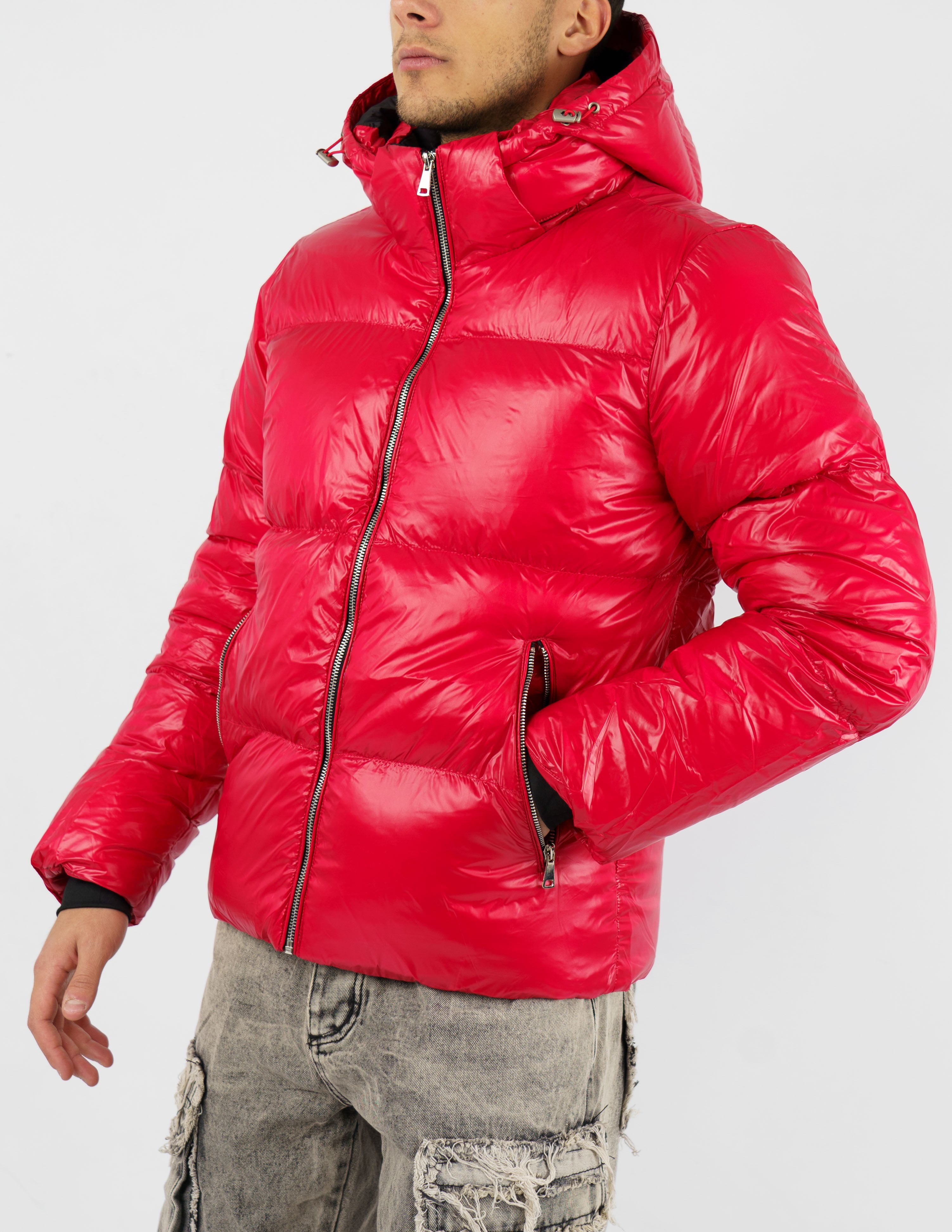 giubbotto imbottito uomo semi lucido