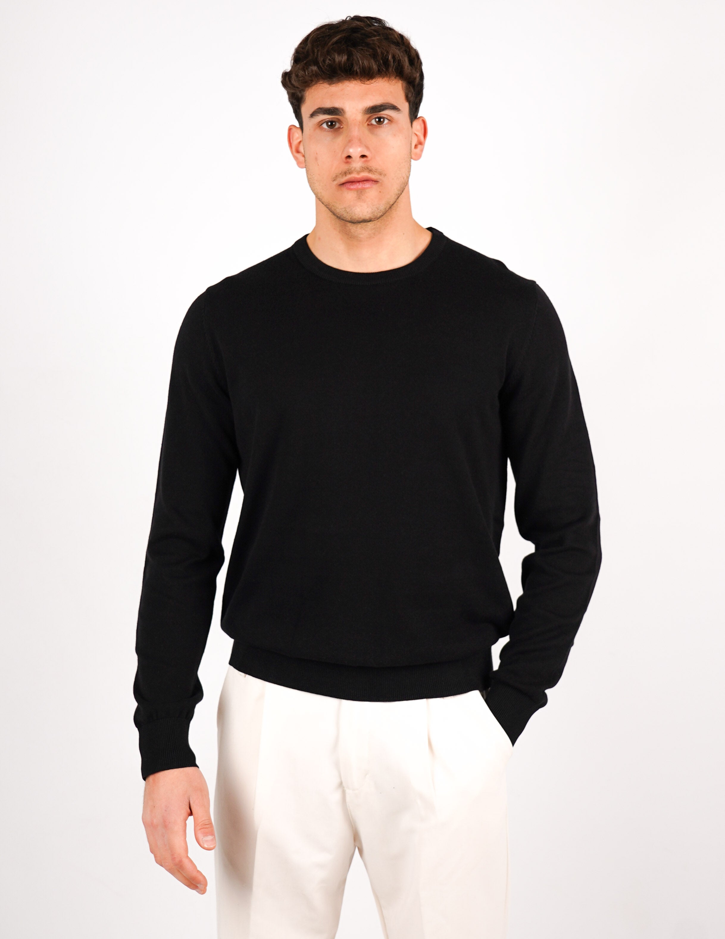 maglia in cotone girocollo
