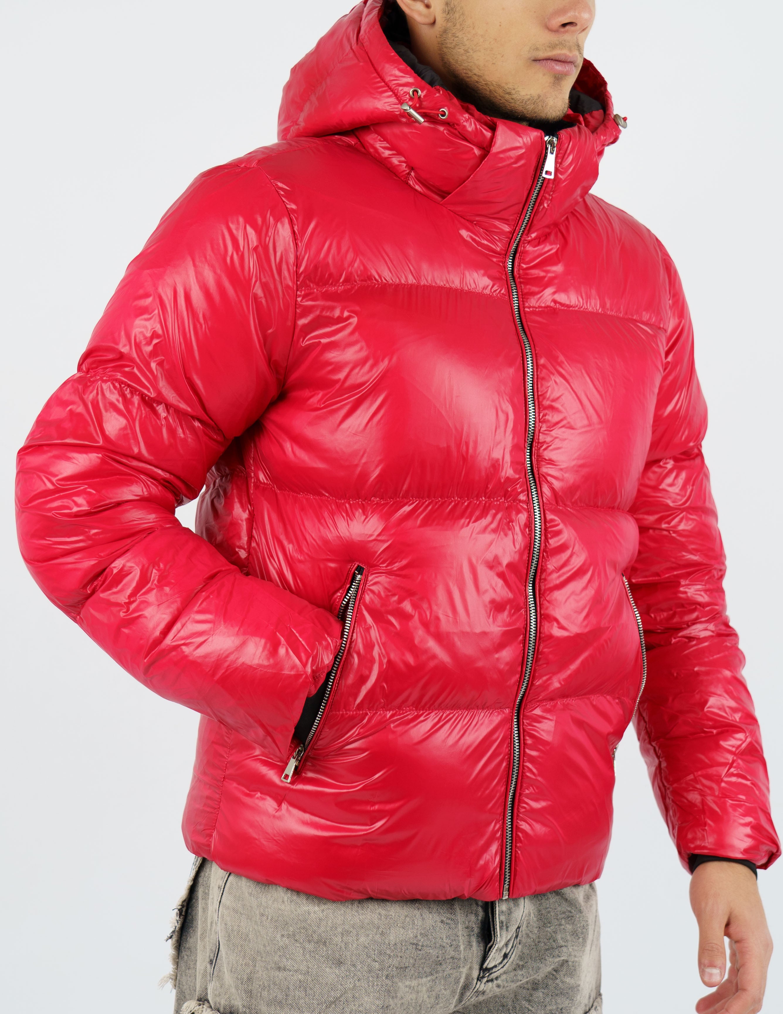 giubbotto imbottito uomo semi lucido