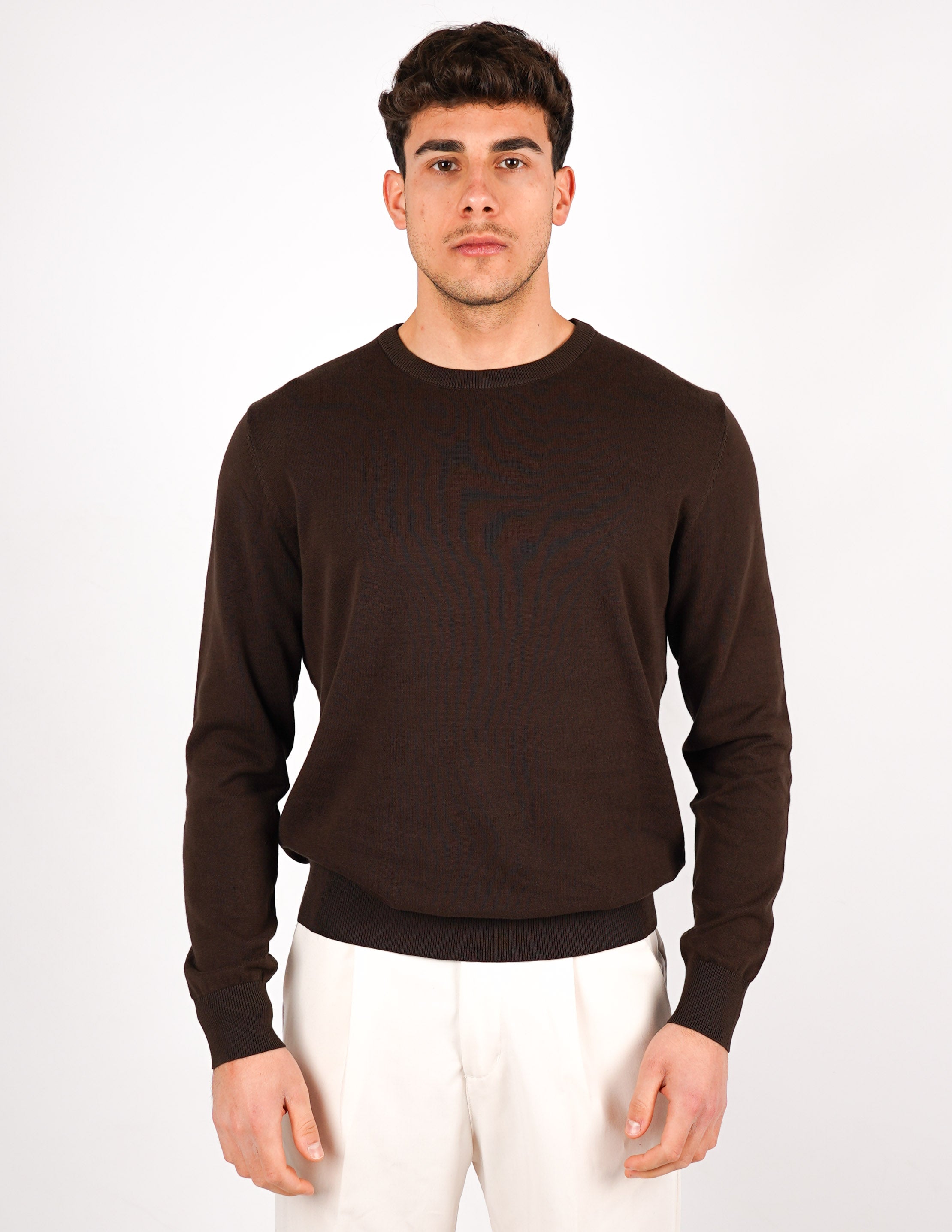 maglia in cotone girocollo