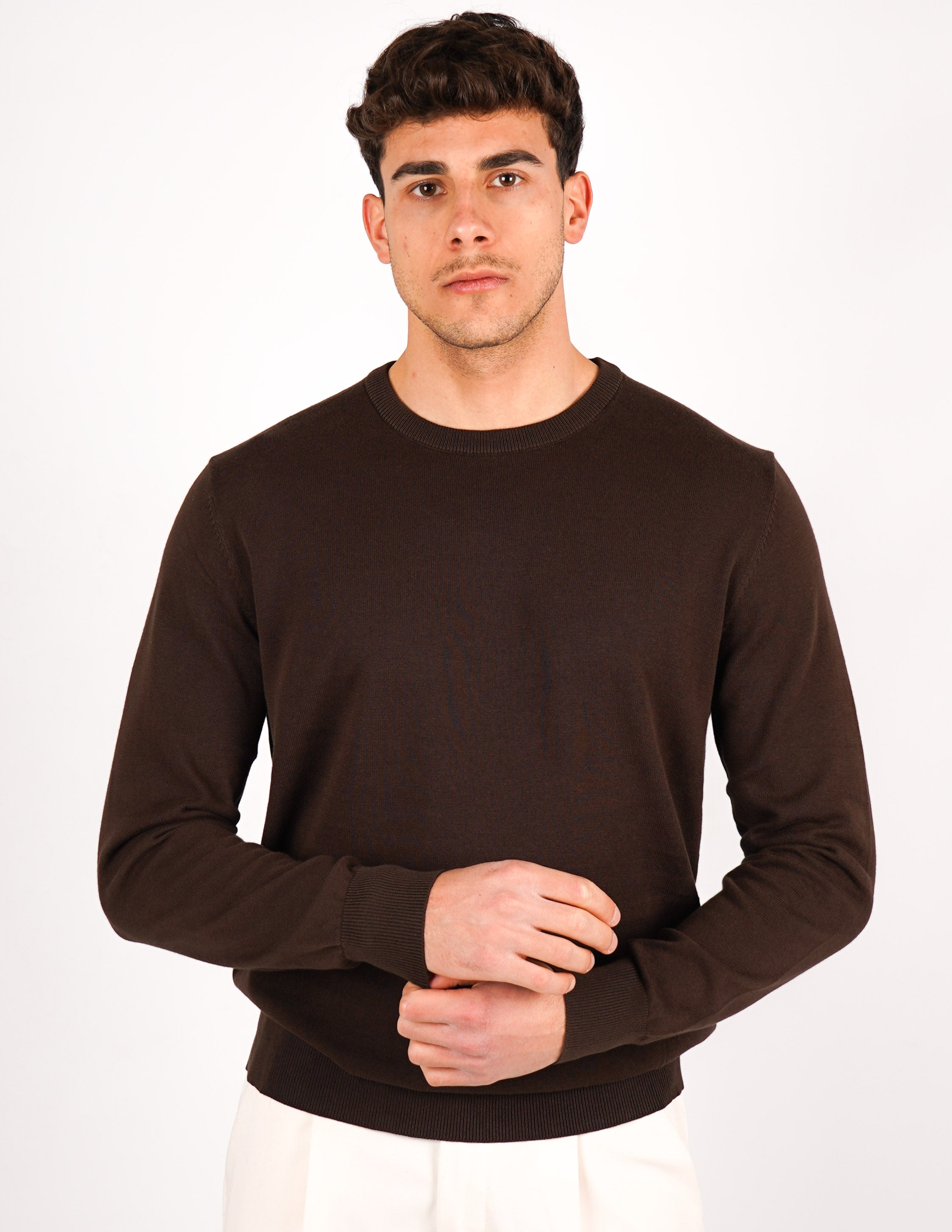 maglia in cotone girocollo