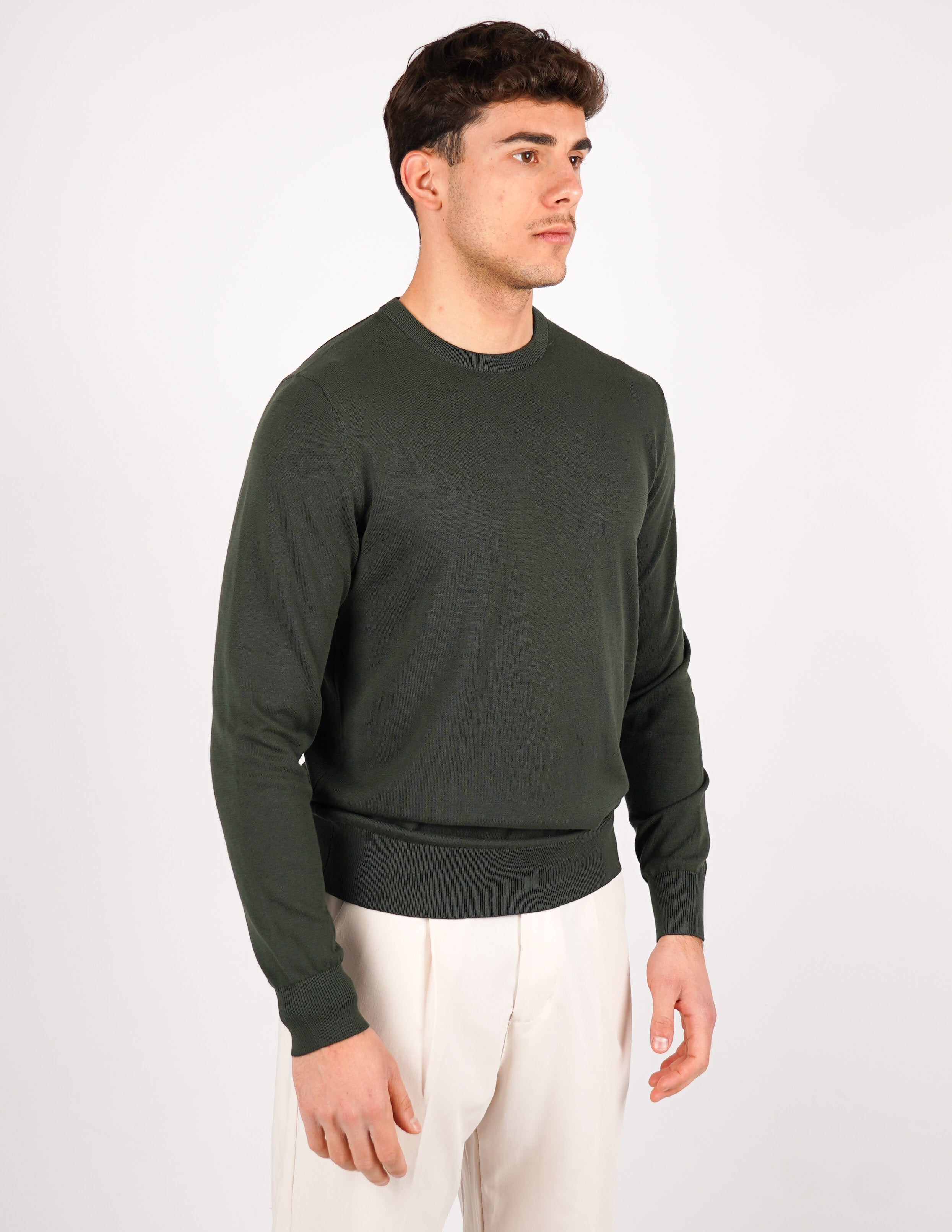 maglia in cotone girocollo