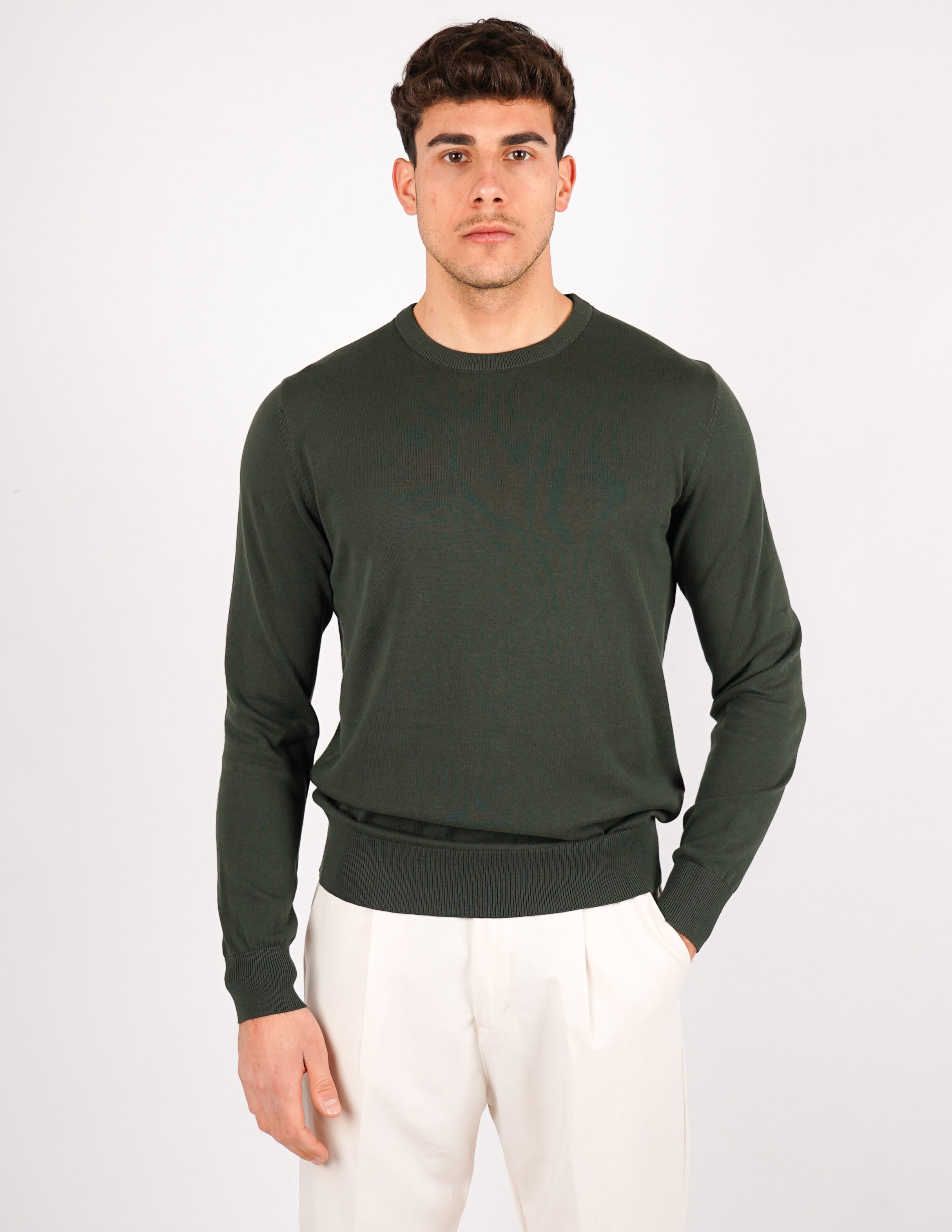 maglia in cotone girocollo