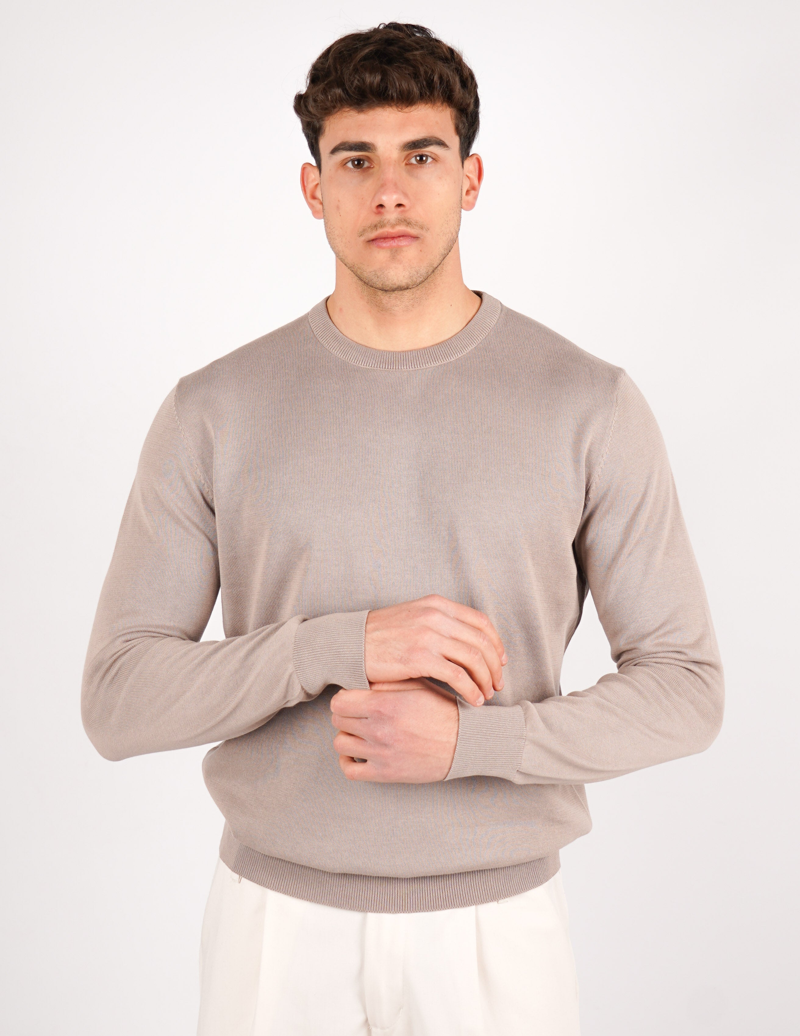 maglia in cotone girocollo