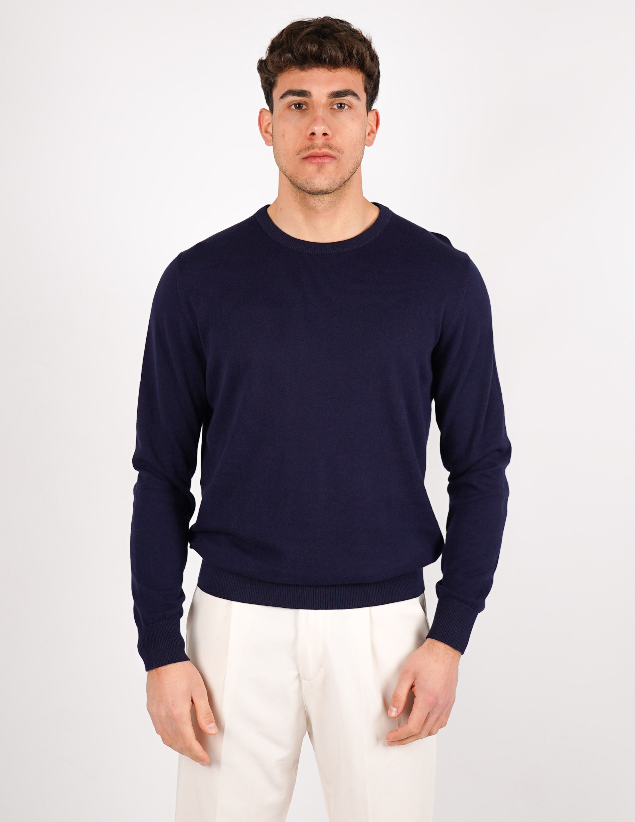 maglia in cotone girocollo