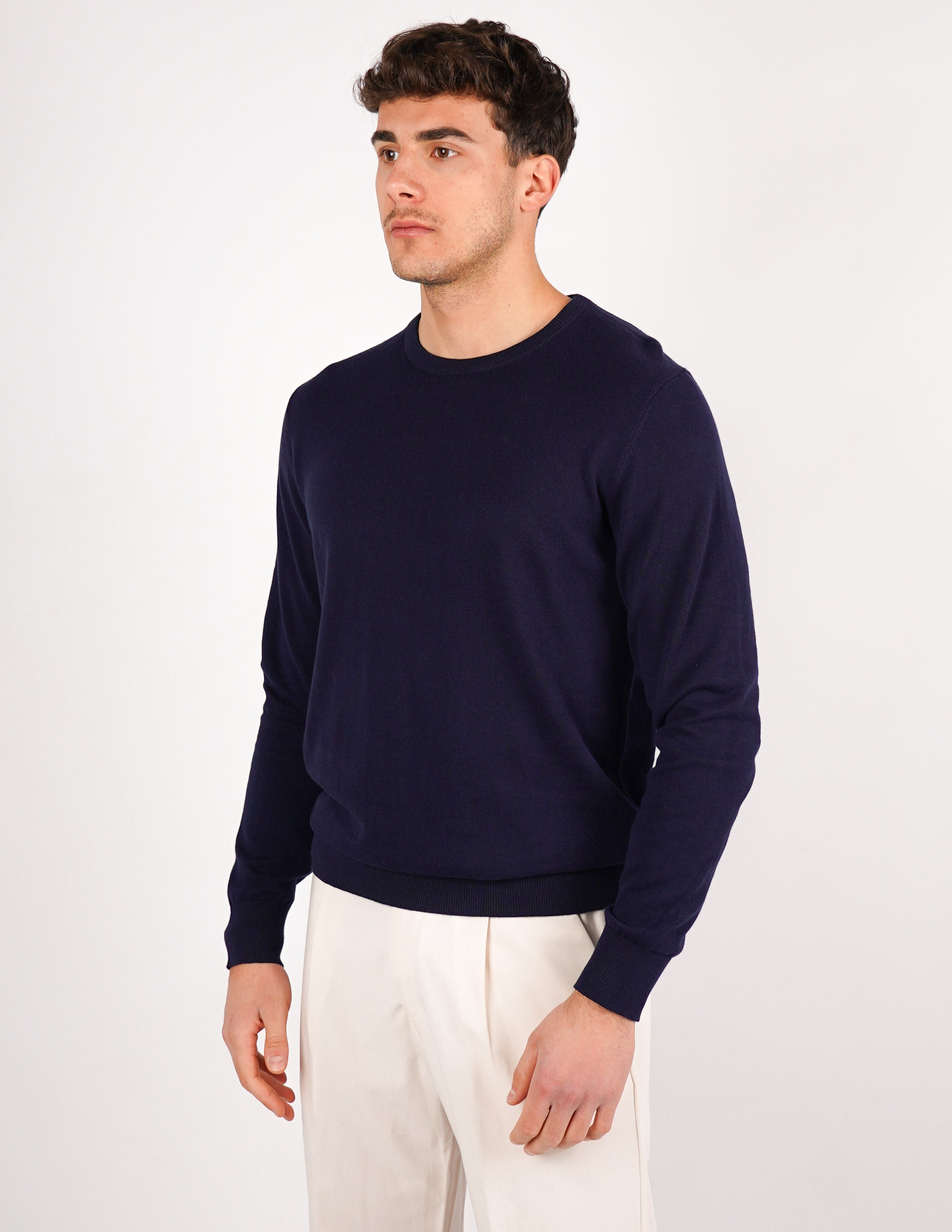maglia in cotone girocollo