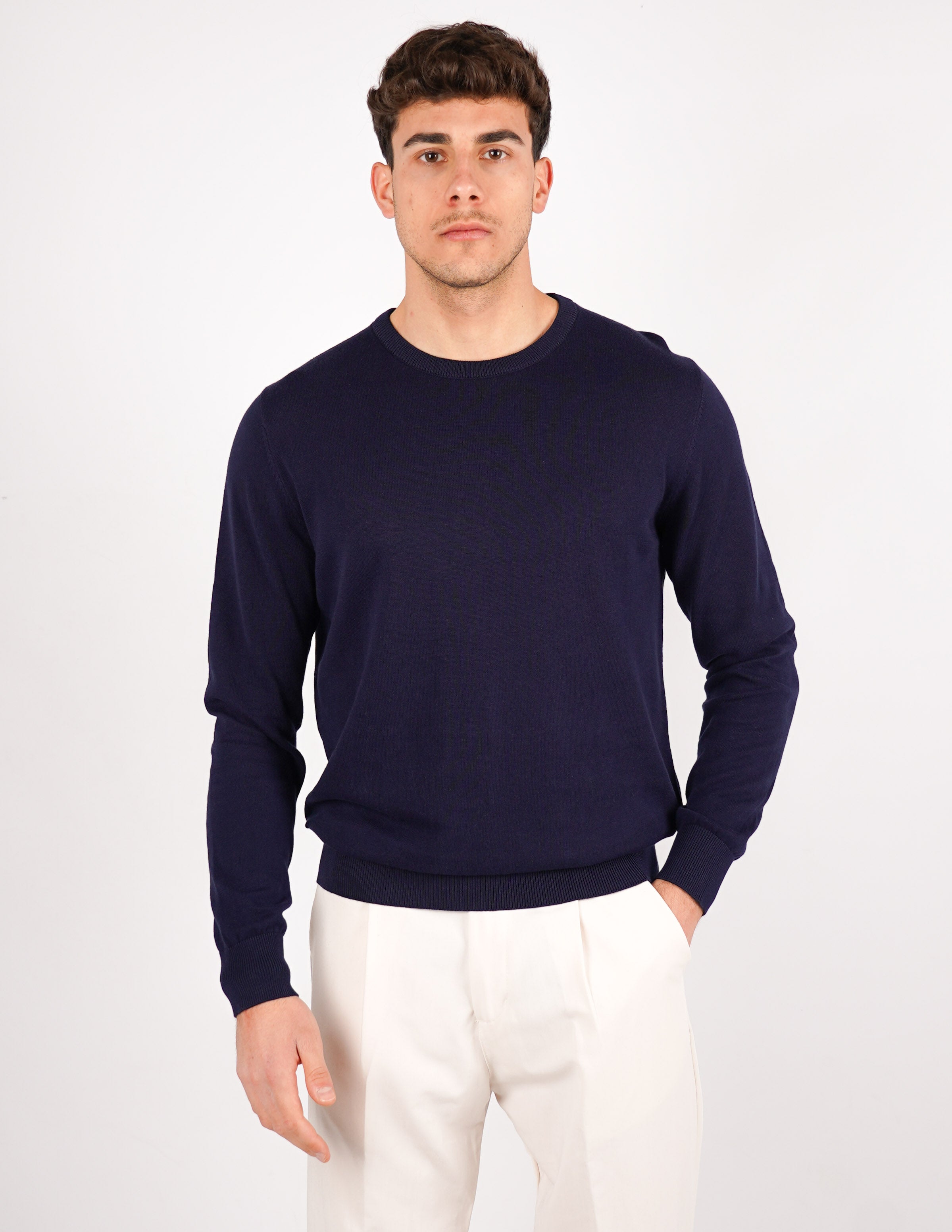 maglia in cotone girocollo