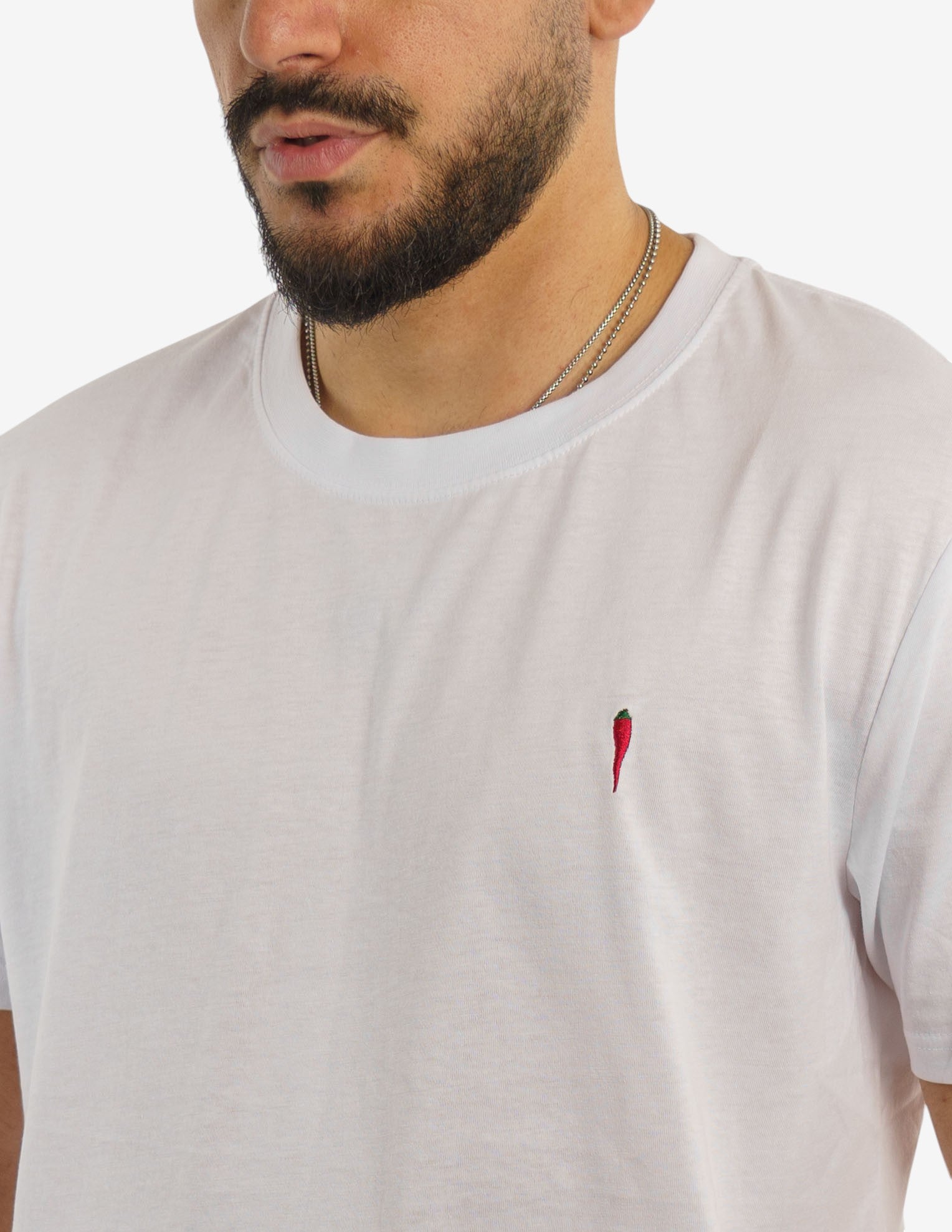 T-SHIRT GIROCOLLO IN COTONE CON RICAMO