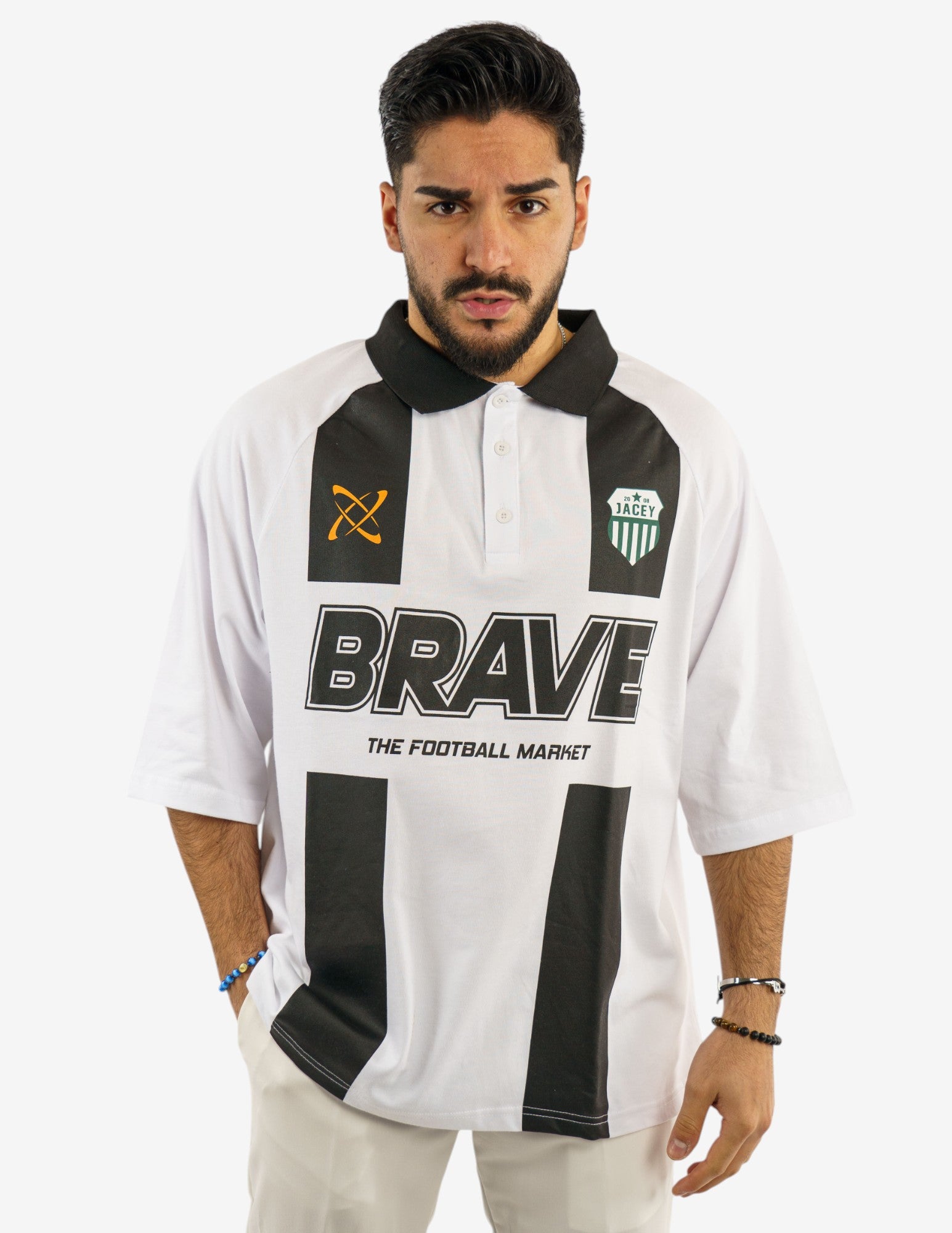 polo over con stampa