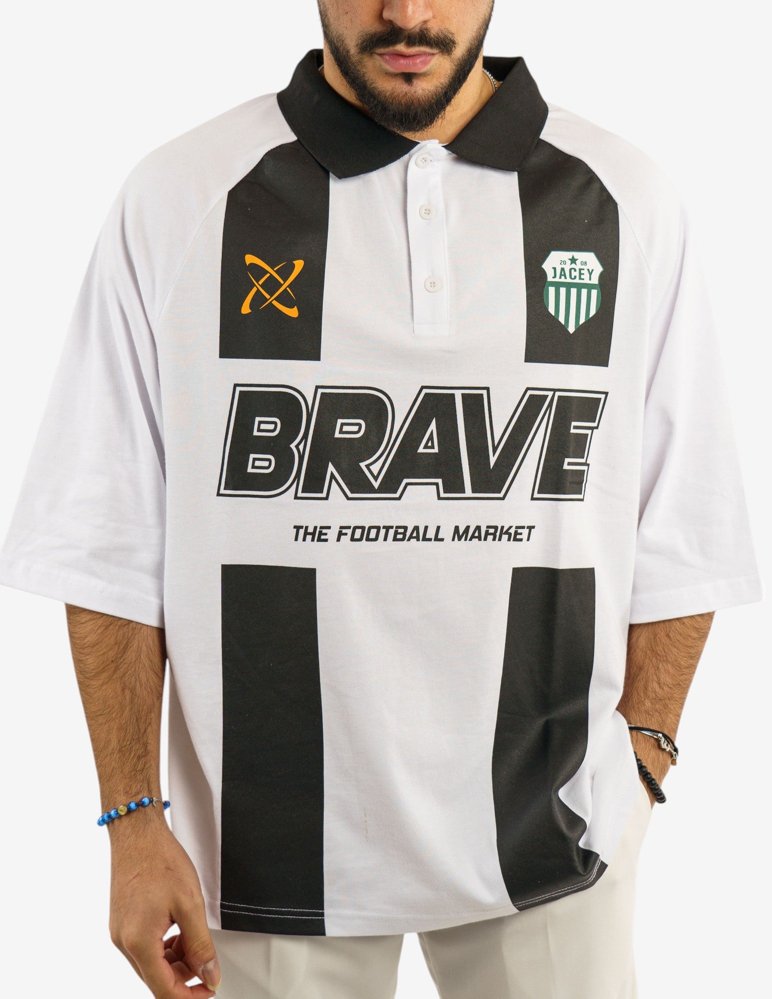 polo over con stampa