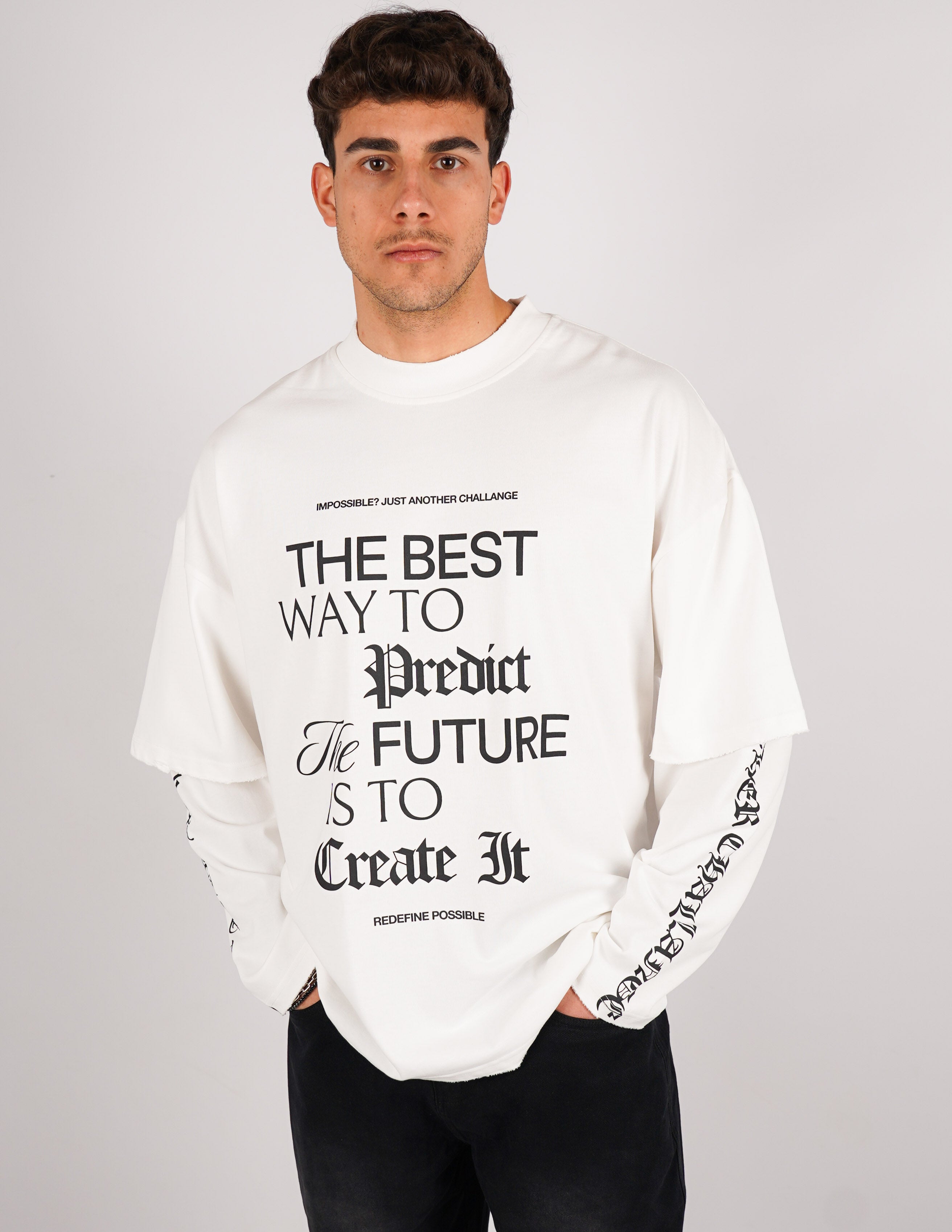 t-shirt long sleeve con stampa