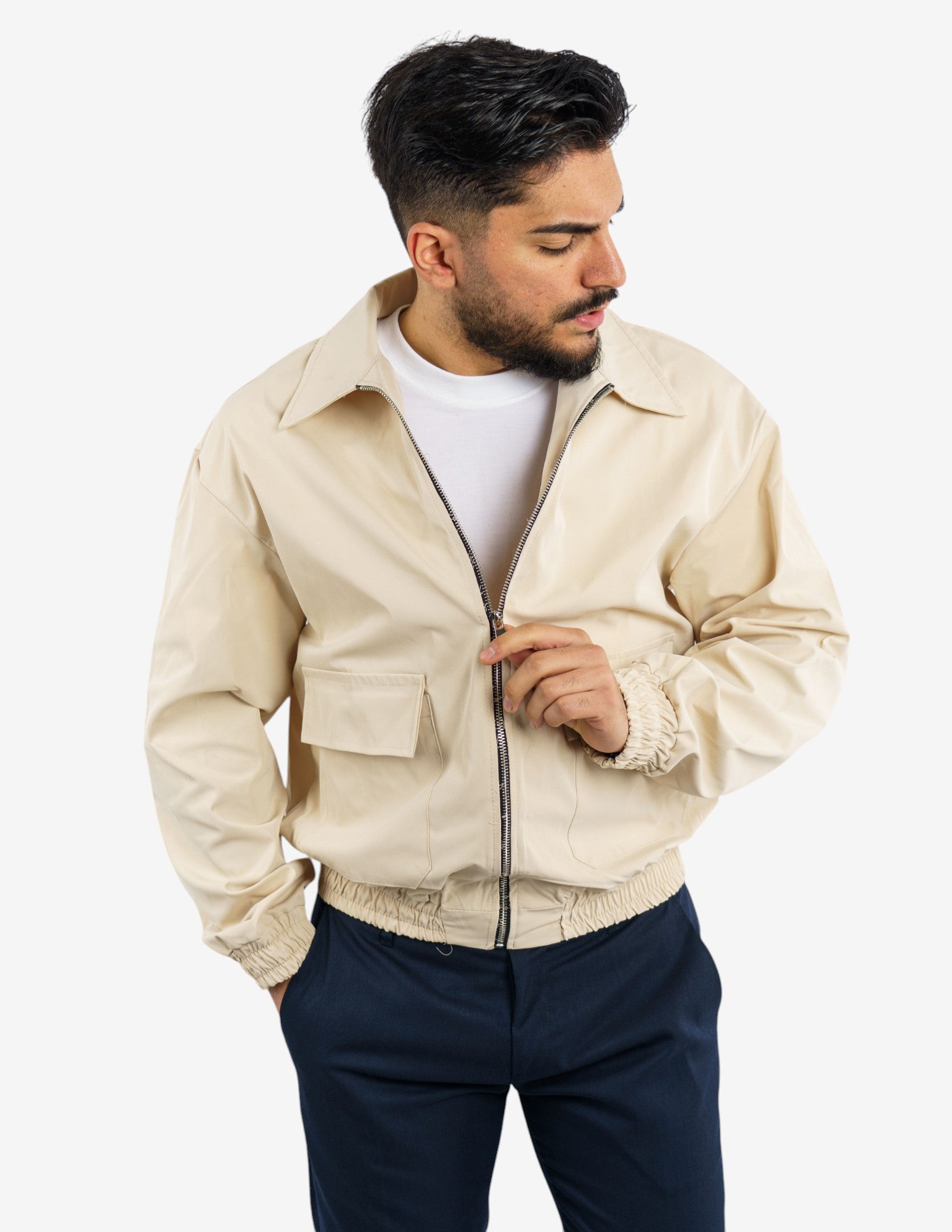 giubbino leggero con collo