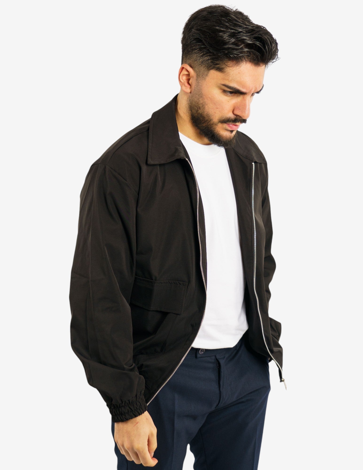 giubbino leggero con collo