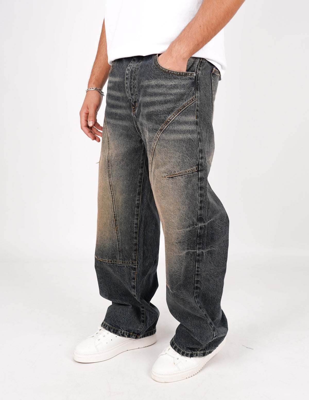 JEANS BALLOON CON CUCITURE