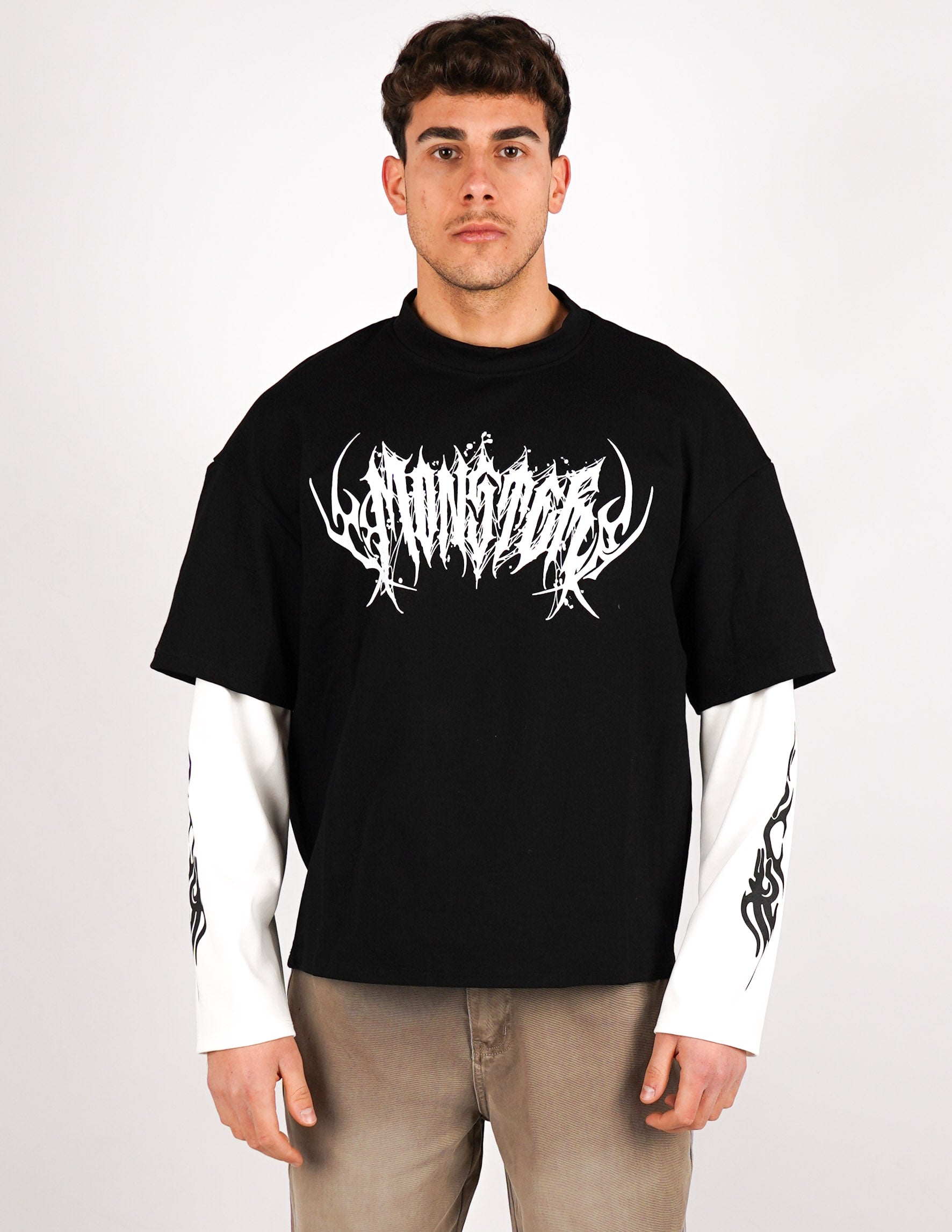 t-shirt long sleeve con stampa
