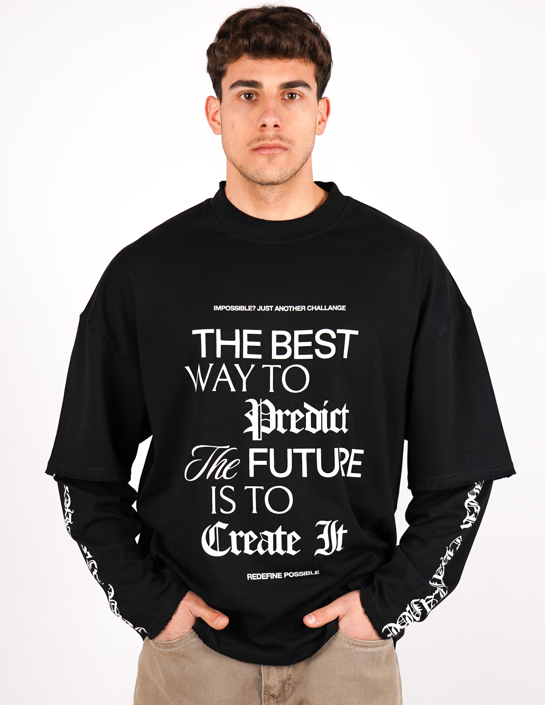 t-shirt long sleeve con stampa