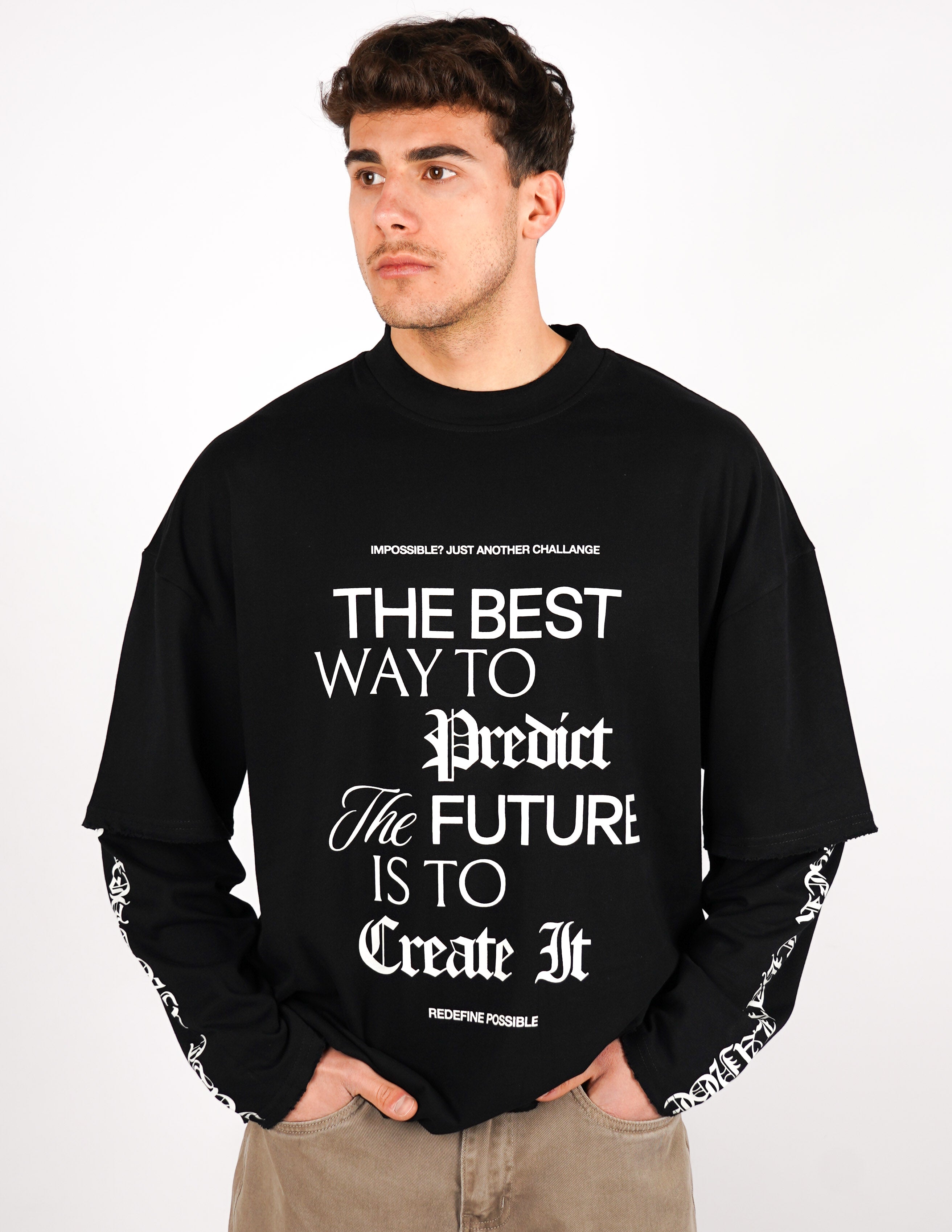 t-shirt long sleeve con stampa