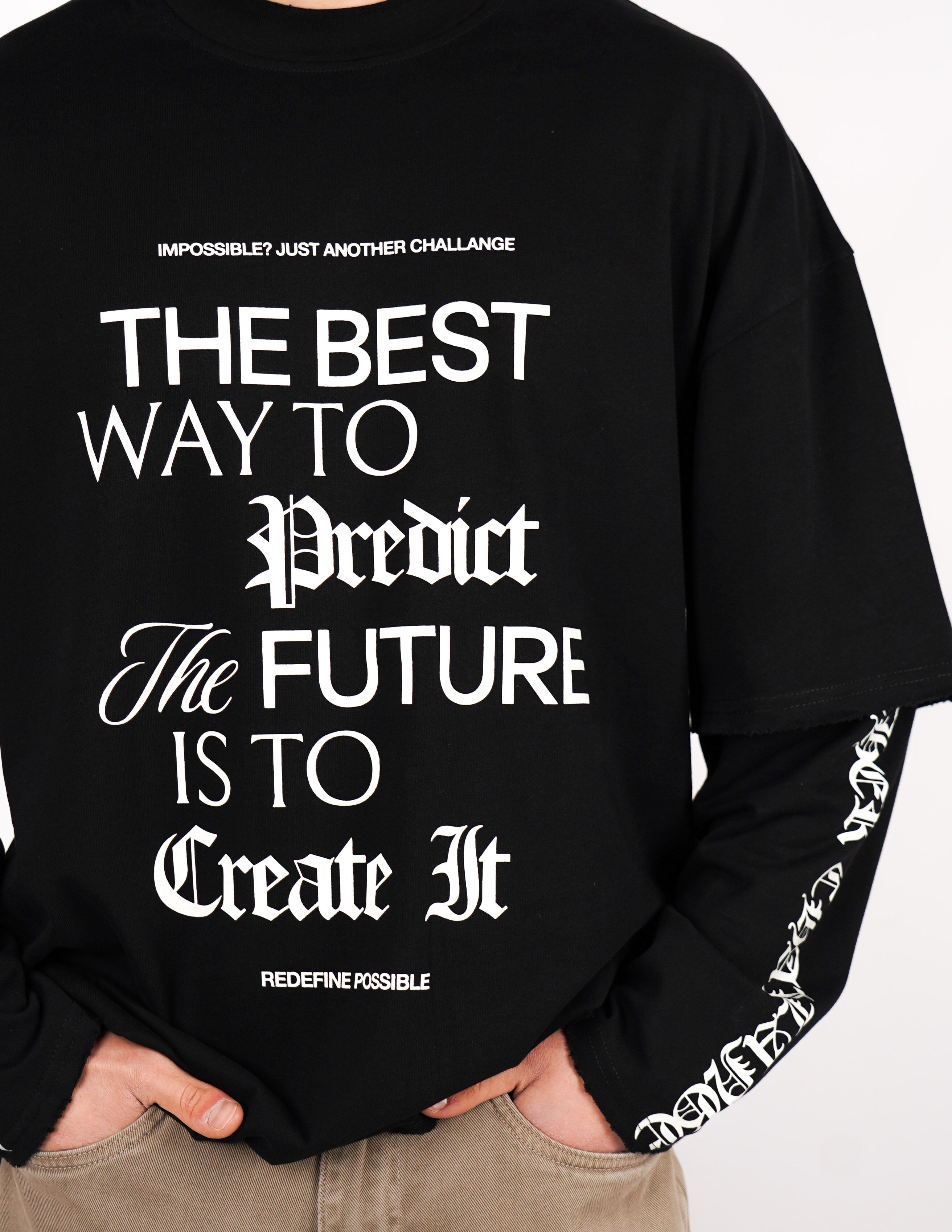 t-shirt long sleeve con stampa