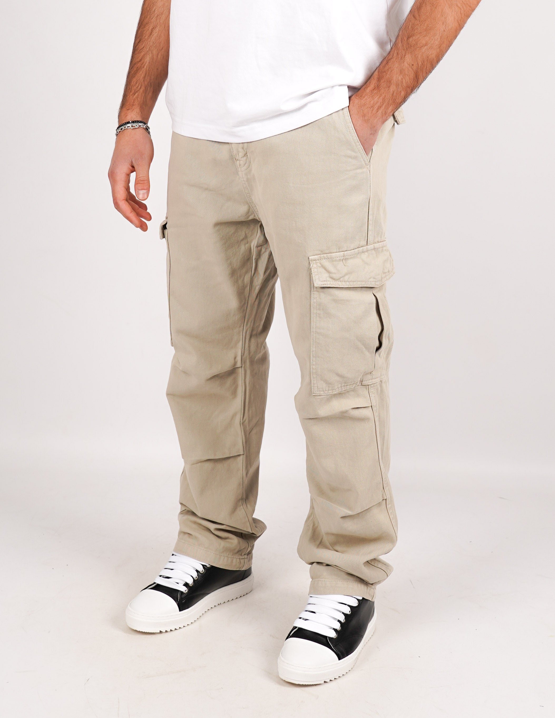JEANS CARGO TINTA UNITA