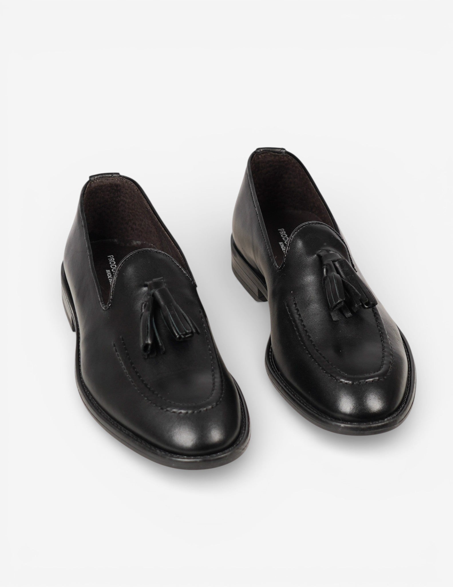 mocassino in pelle con nappine