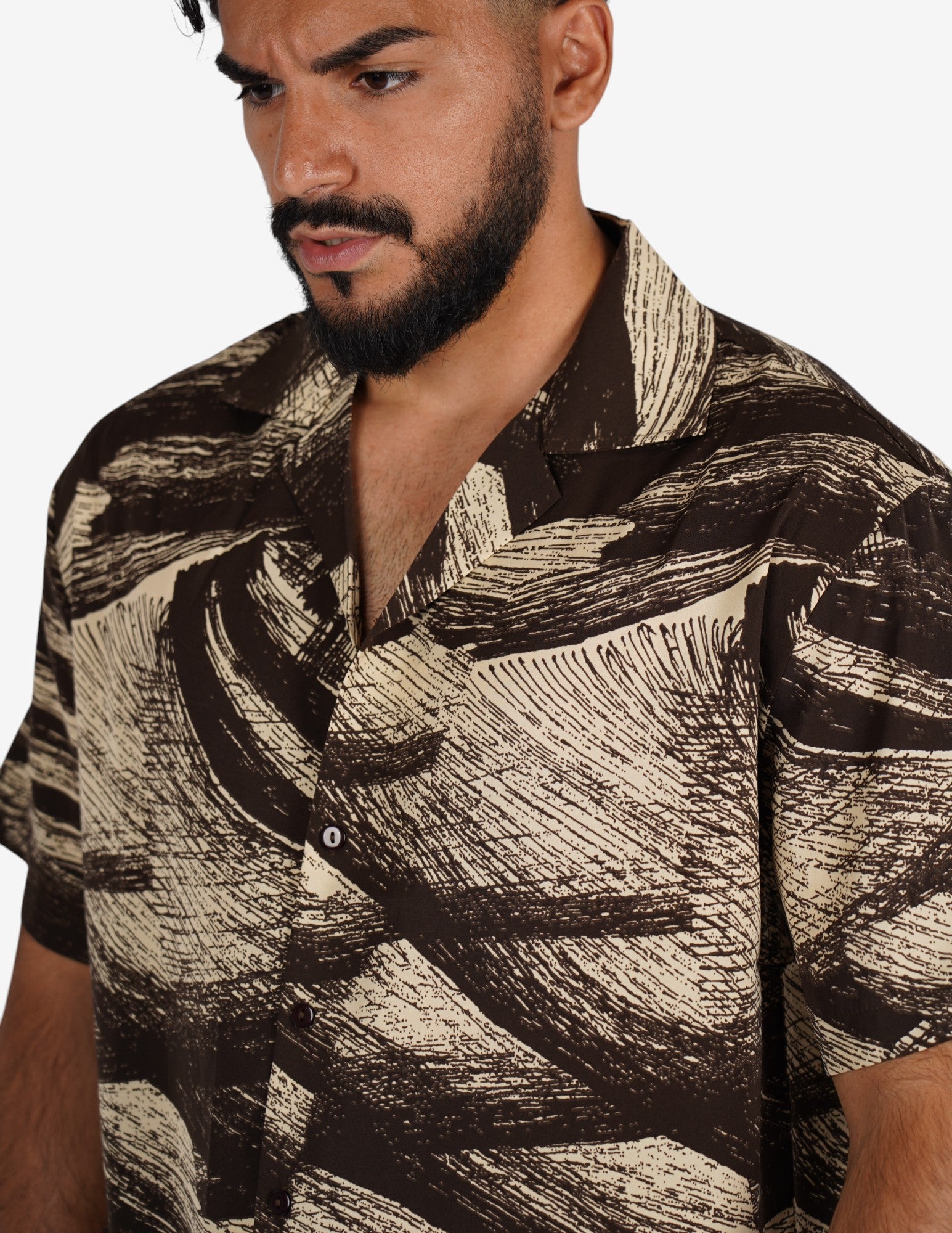 Camicia manica corta a fantasia