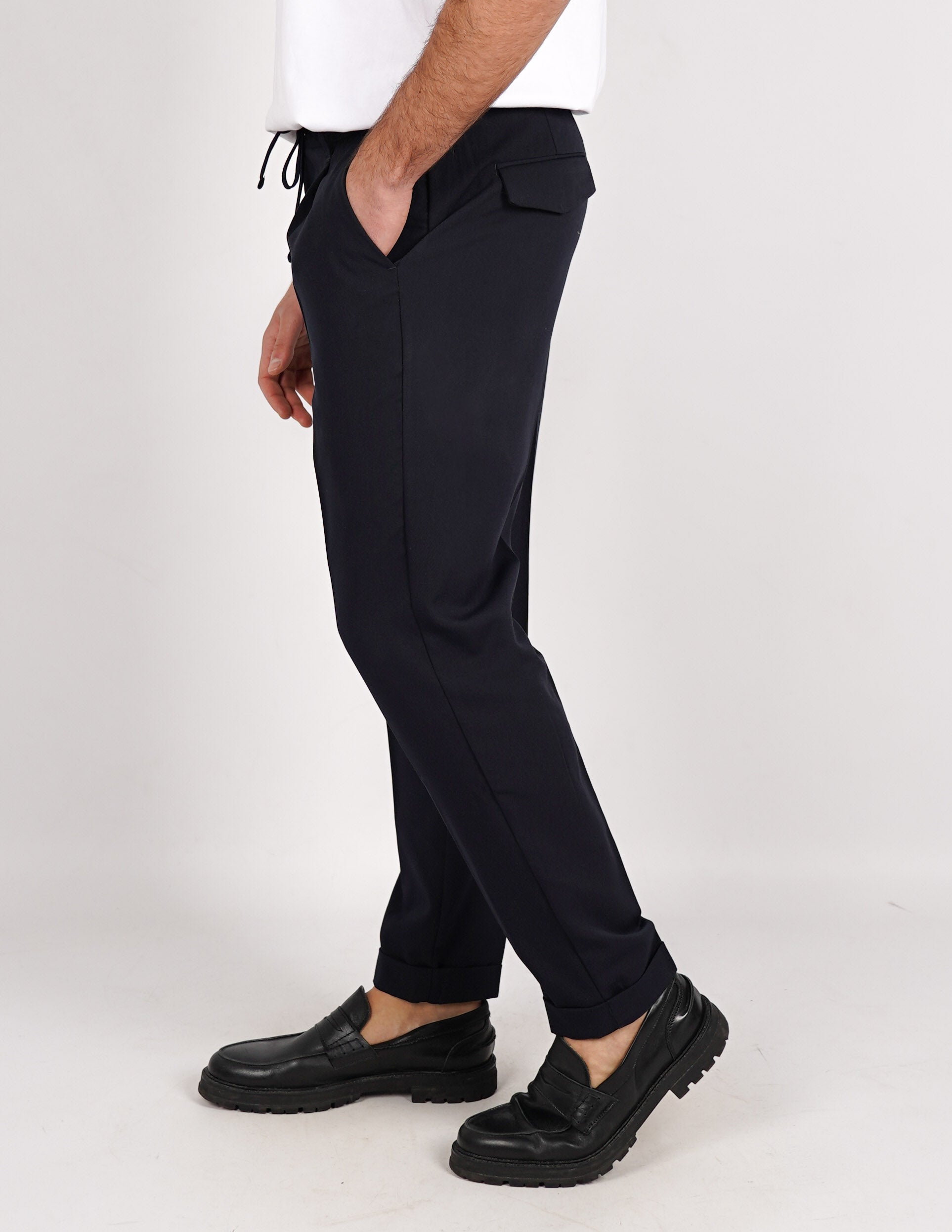 PANTALONE SLIM FIT TINTA UNITA