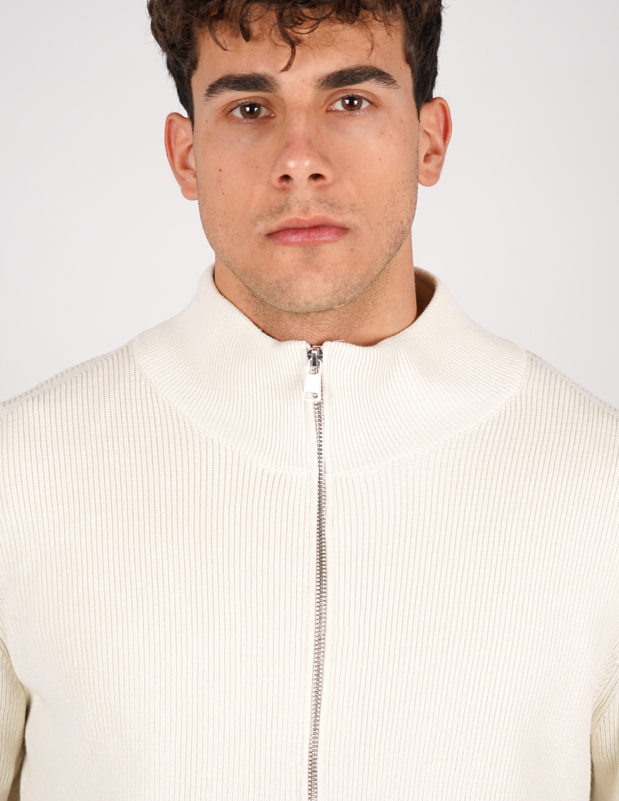 CARDIGAN UOMO TINTA UNITA CON ZIP