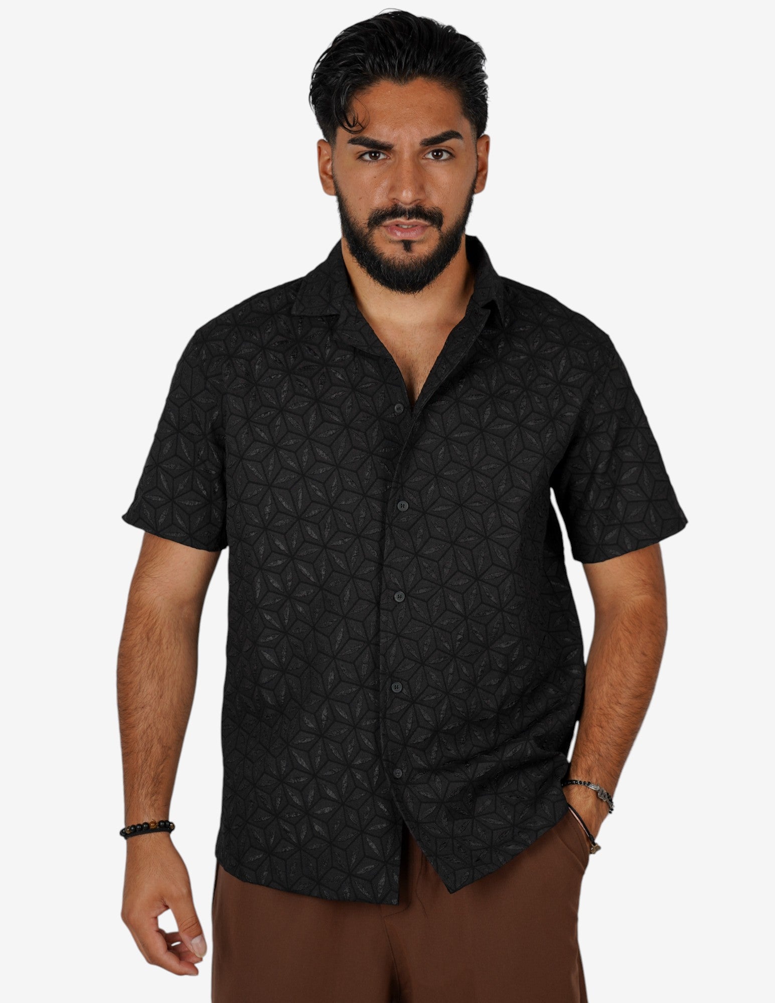 camicia strutturata manica corta